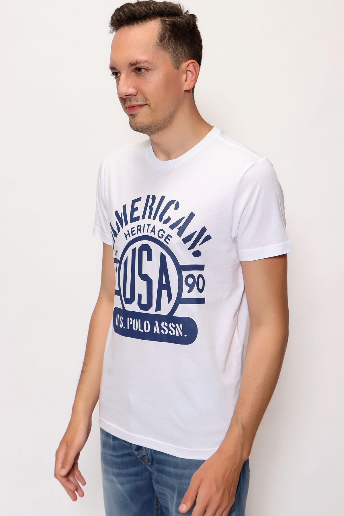 Us. Polo Assn. Erkek Tişört 50246127 Beyaz