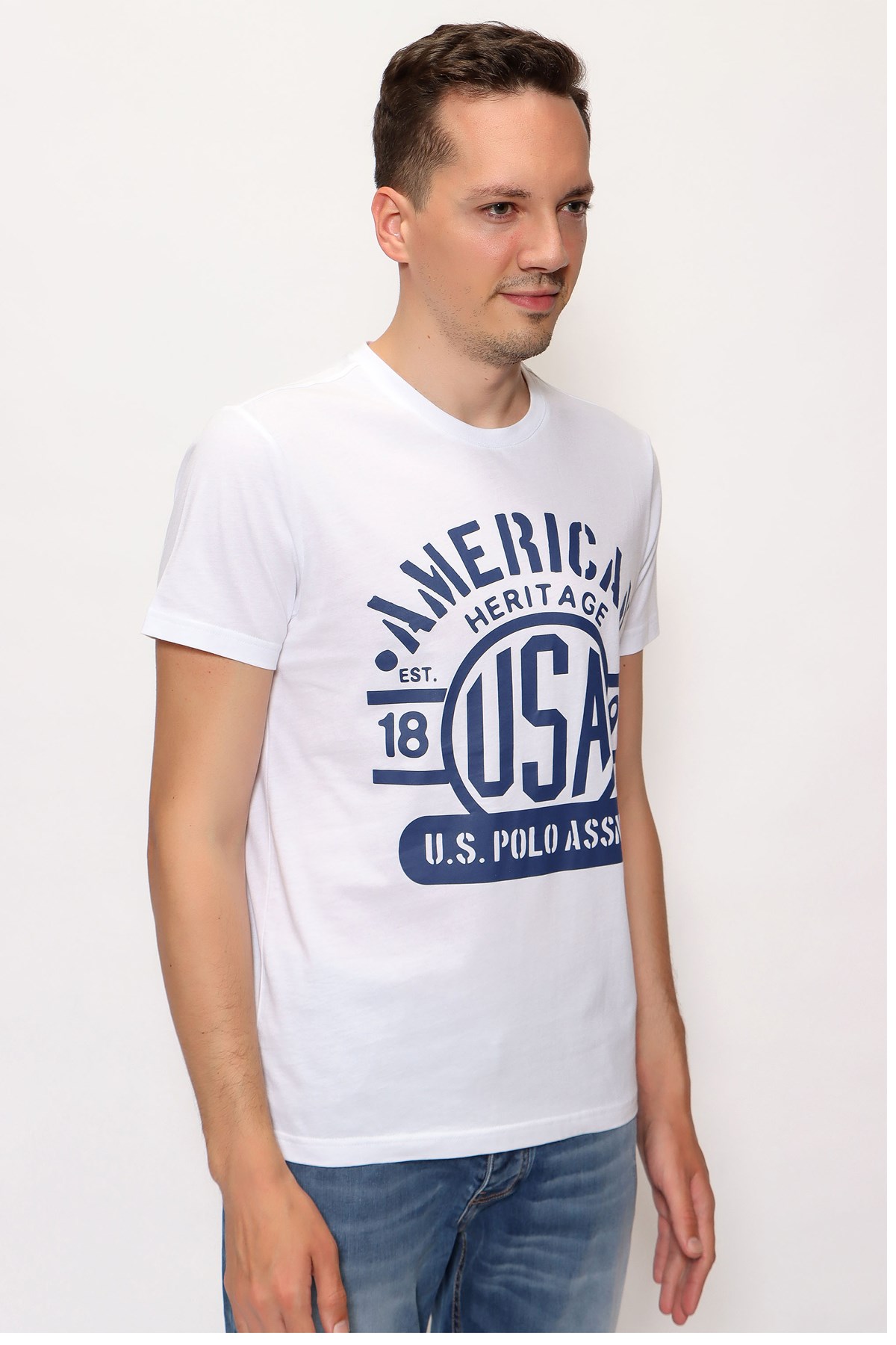 Us. Polo Assn. Erkek Tişört 50246127 Beyaz