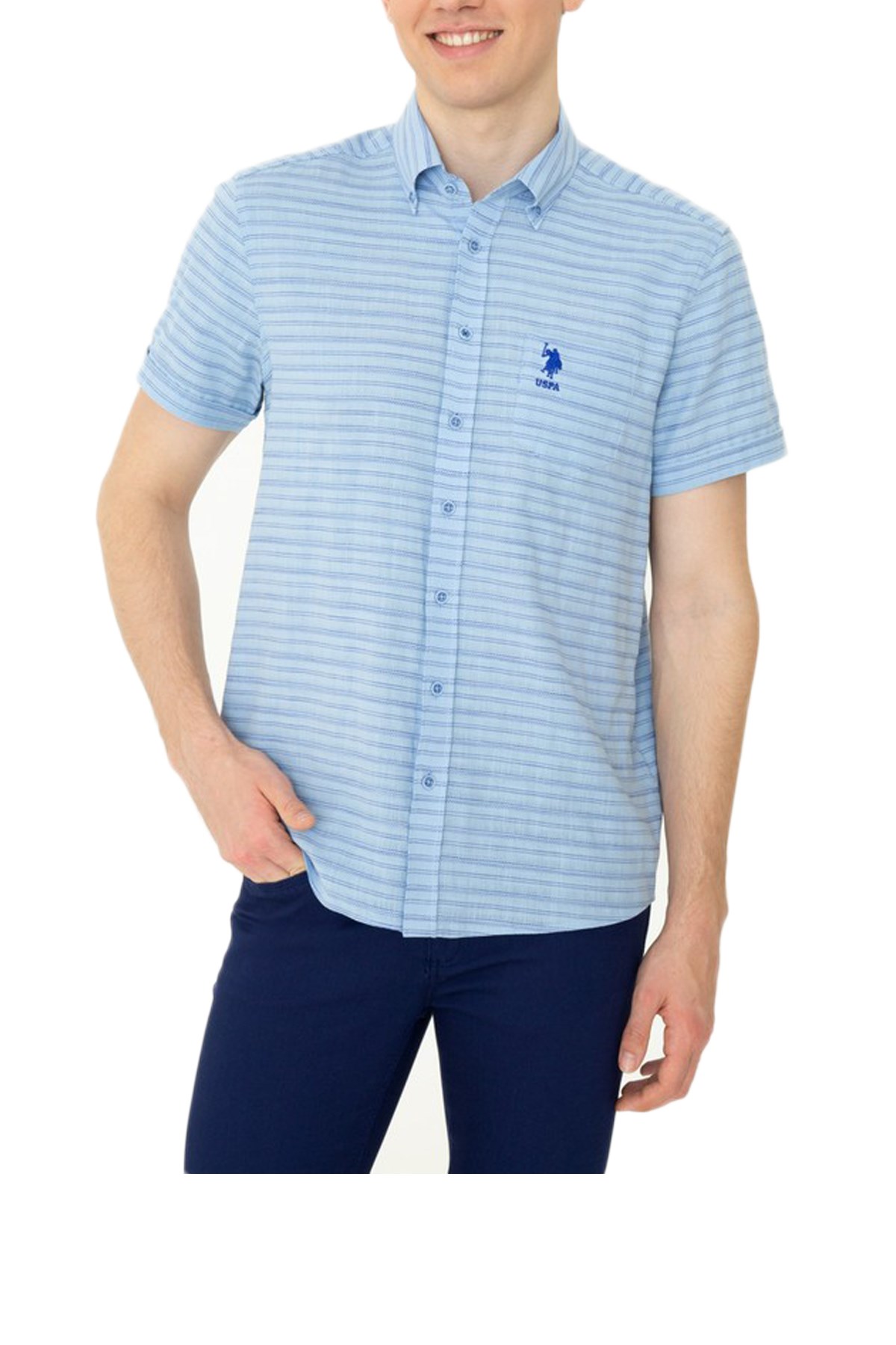 Us. Polo Assn. Erkek Gömlek 50247100 Mavi