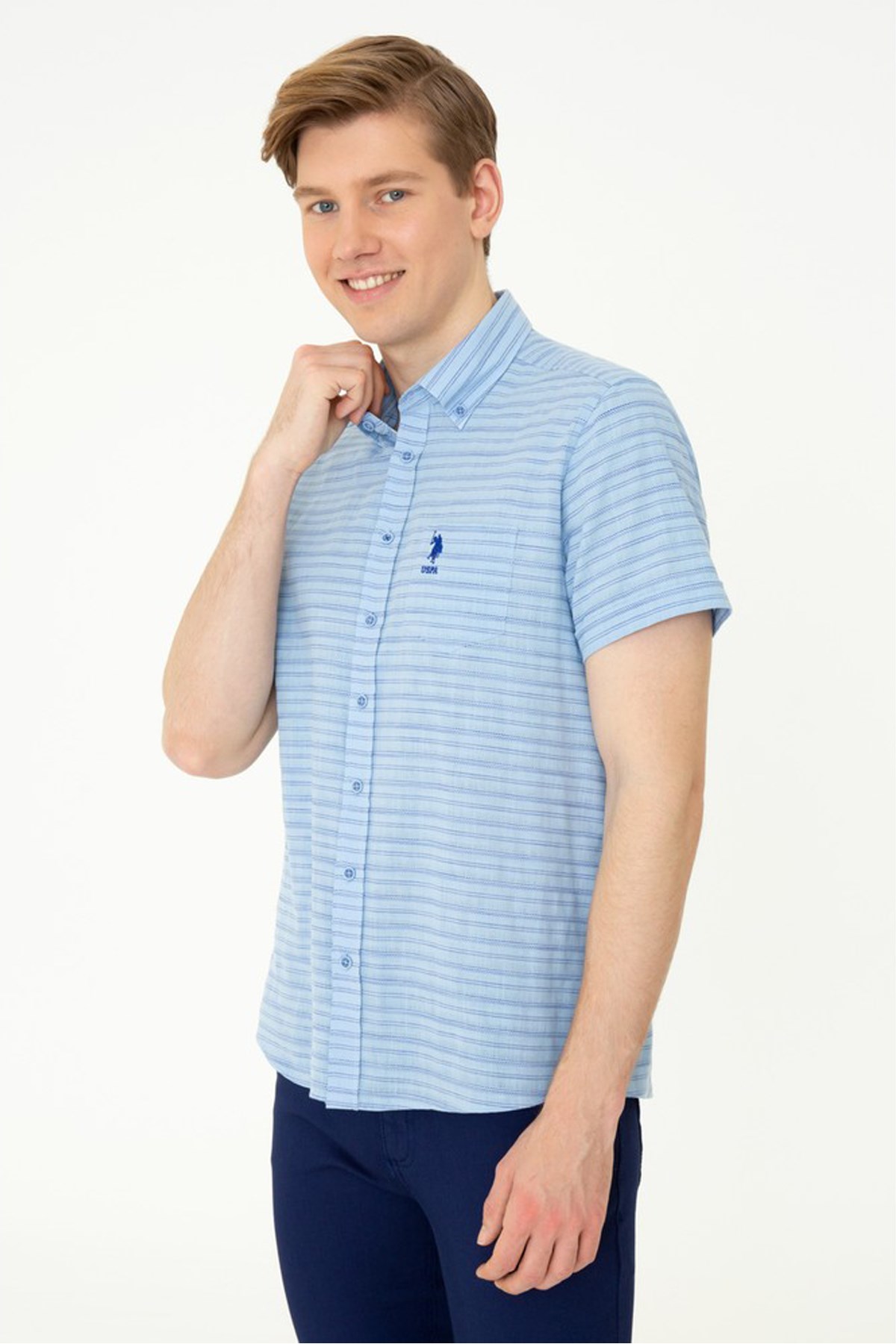 Us. Polo Assn. Erkek Gömlek 50247100 Mavi