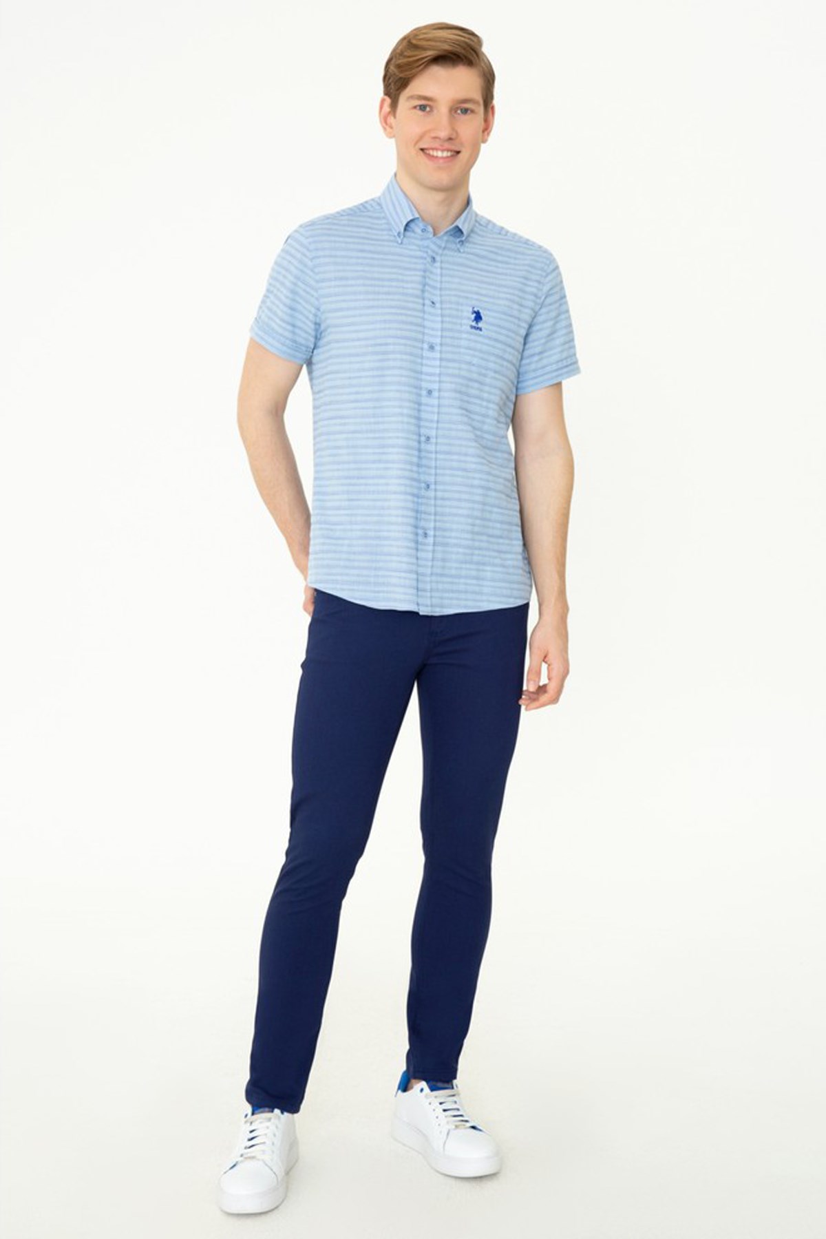 Us. Polo Assn. Erkek Gömlek 50247100 Mavi