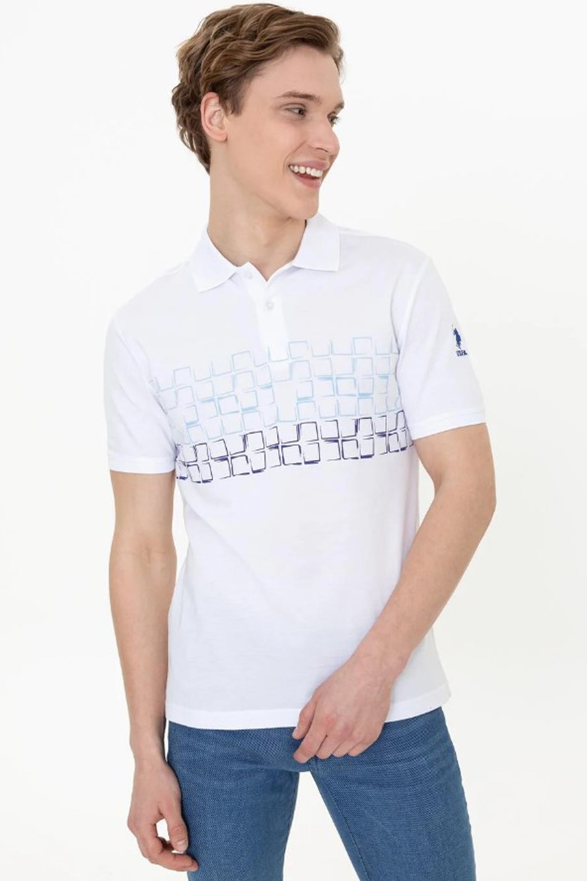 Us. Polo Assn. Erkek Tişört 50247675 Beyaz