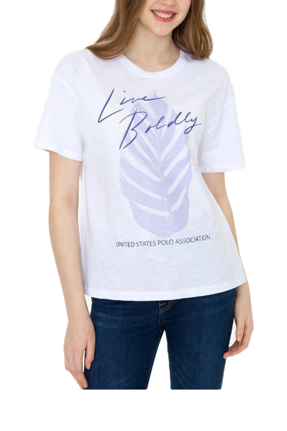 Us. Polo Assn. Kadın Tişört 50248990 Beyaz
