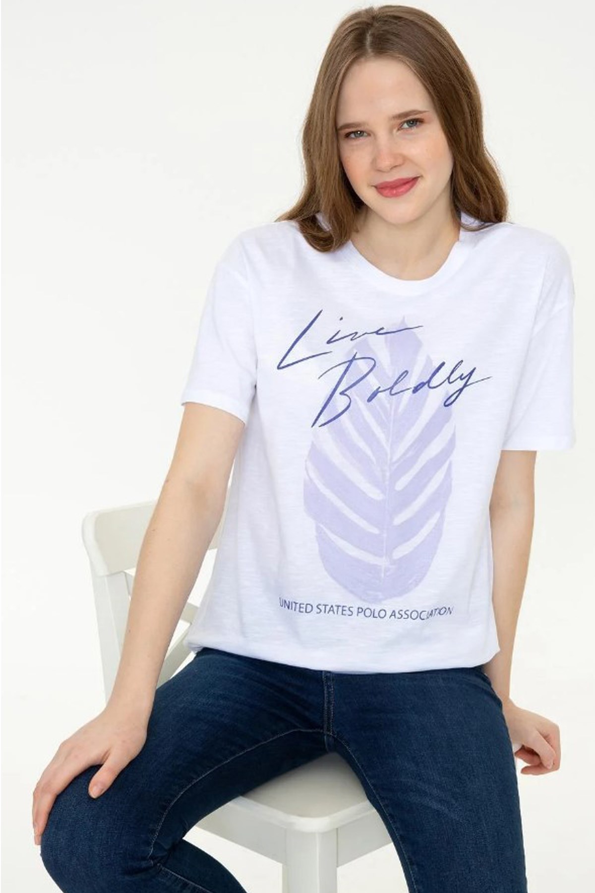 Us. Polo Assn. Kadın Tişört 50248990 Beyaz