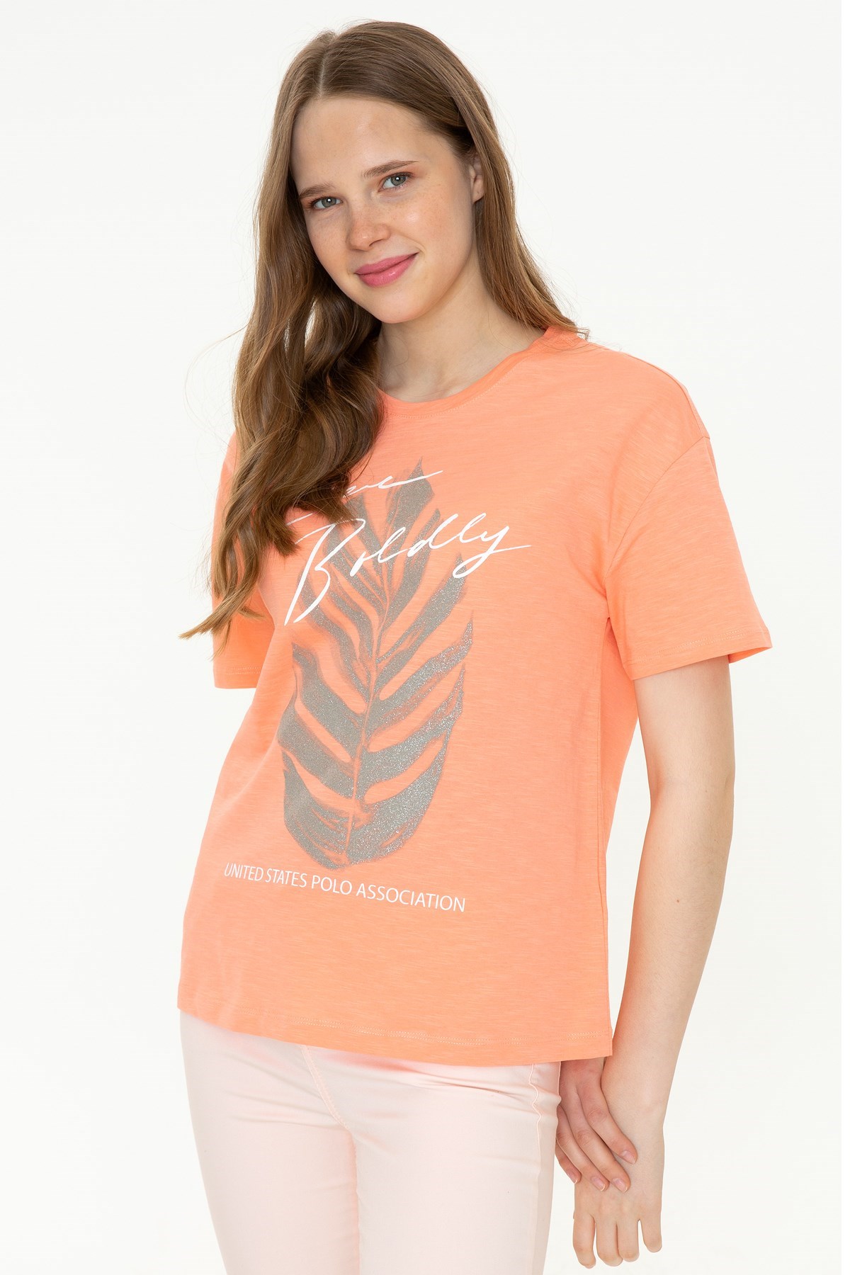 Us. Polo Assn. Kadın Tişört 50248990 Turuncu