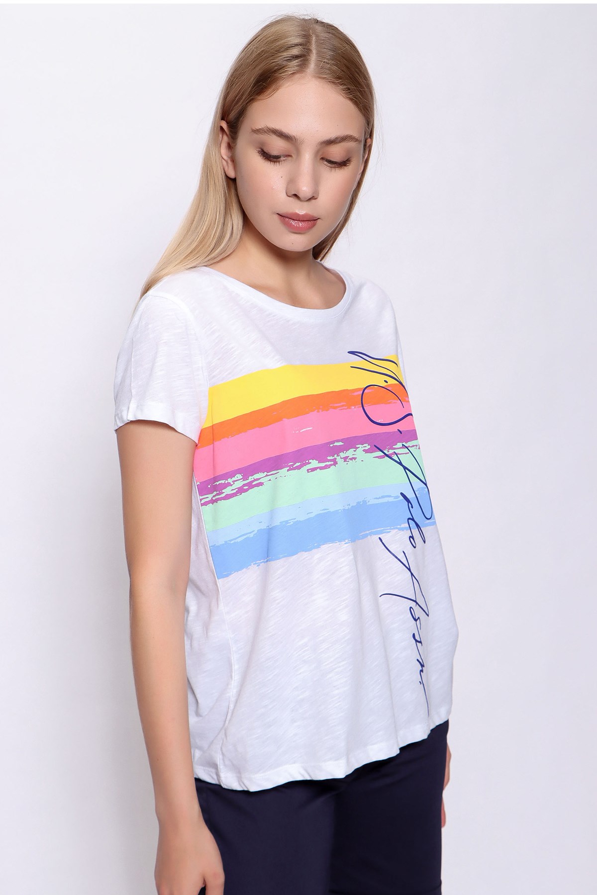 Us. Polo Assn. Kadın Tişört 50249004 Beyaz
