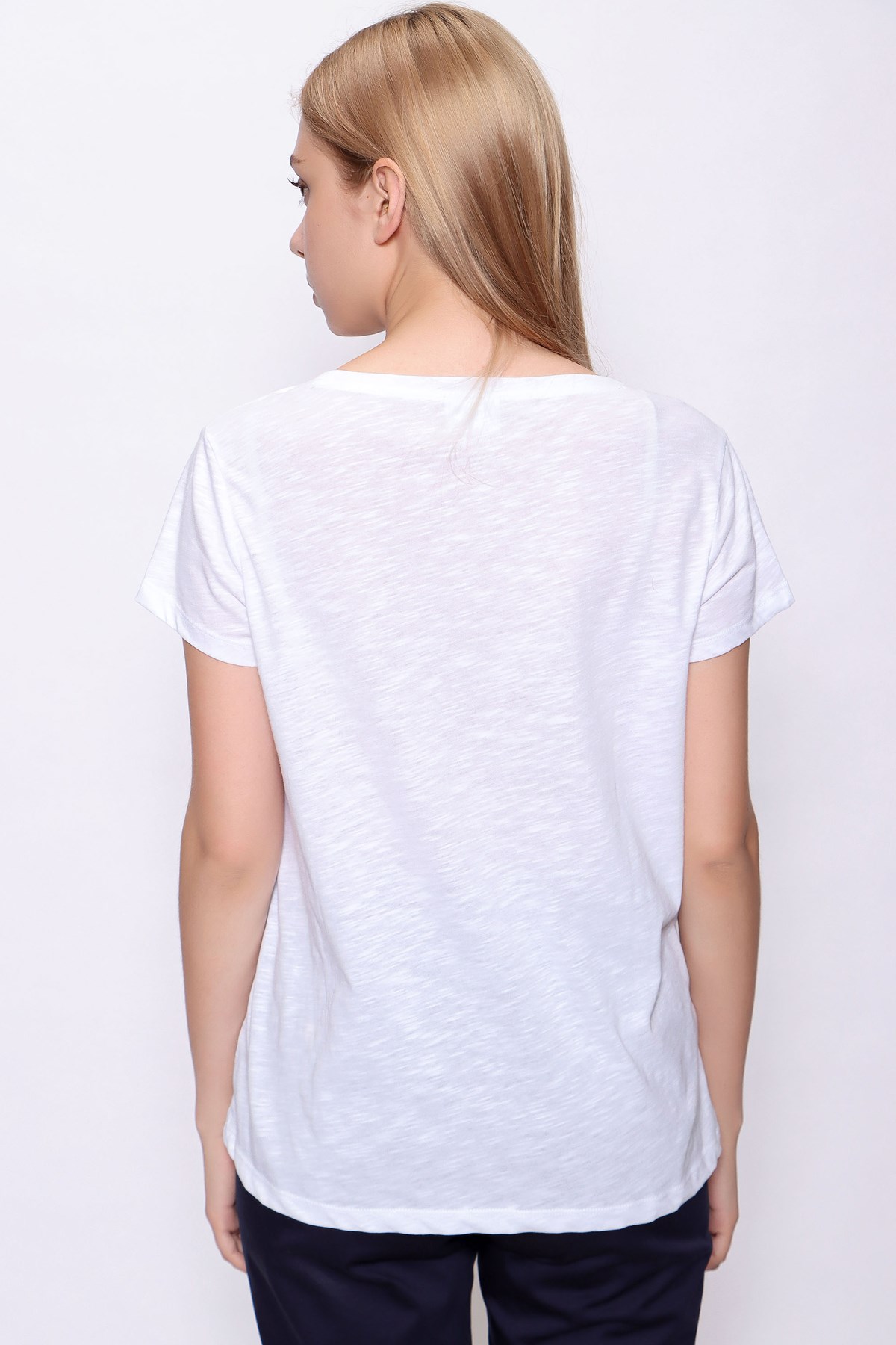 Us. Polo Assn. Kadın Tişört 50249004 Beyaz