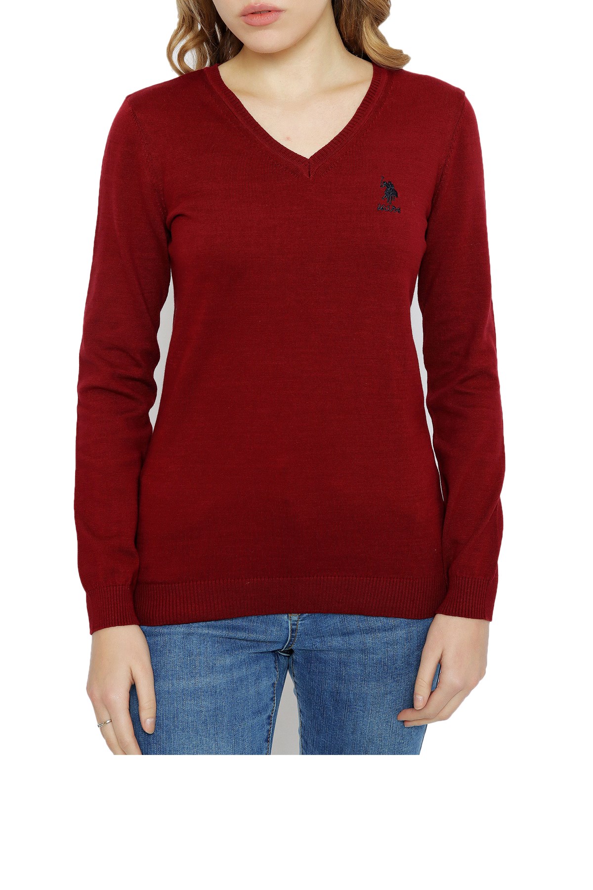 U.S. Polo Assn. Kadın Kazak 50251913-VR014 Kırmızı