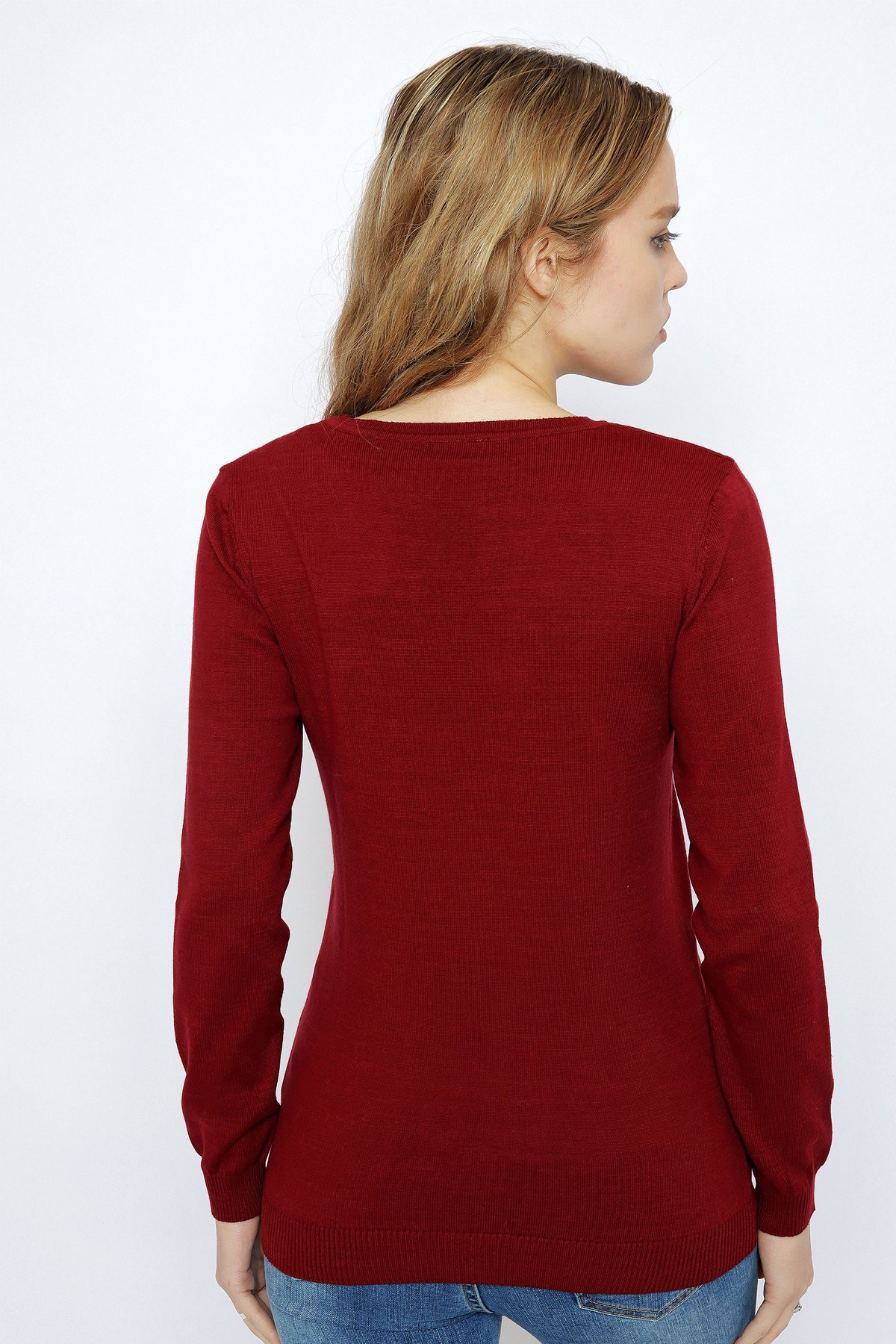 U.S. Polo Assn. Kadın Kazak 50251913-VR014 Kırmızı