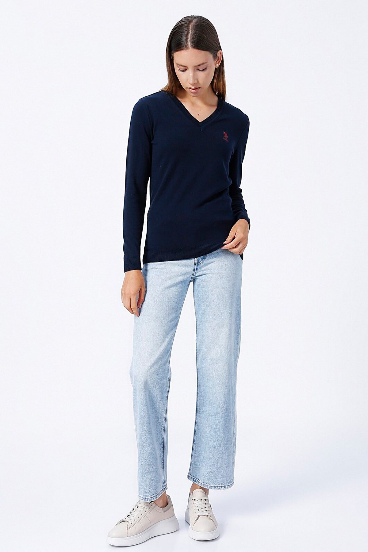 U.S. Polo Assn. Kadın Kazak 50251913-VR033 Lacivert