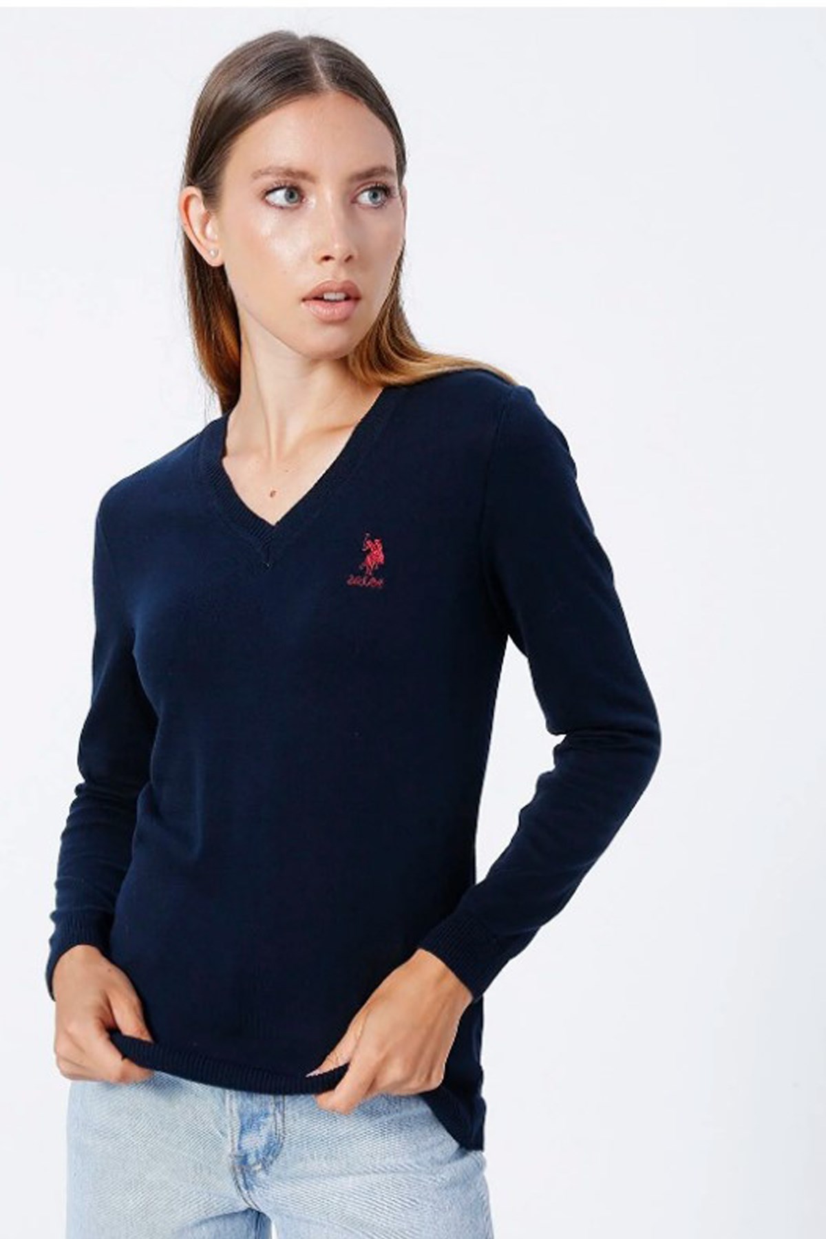 U.S. Polo Assn. Kadın Kazak 50251913-VR033 Lacivert