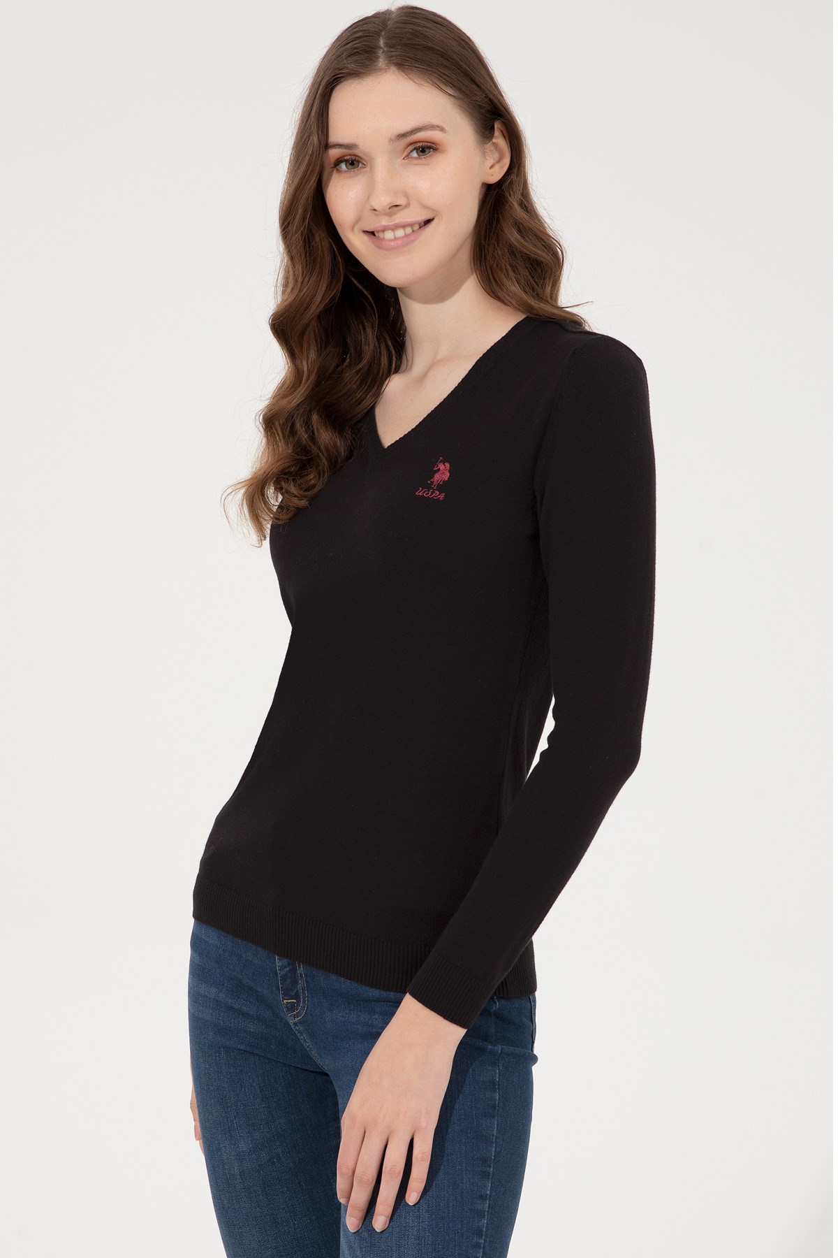 U.S. Polo Assn. Kadın Kazak 50251913-VR046 Siyah