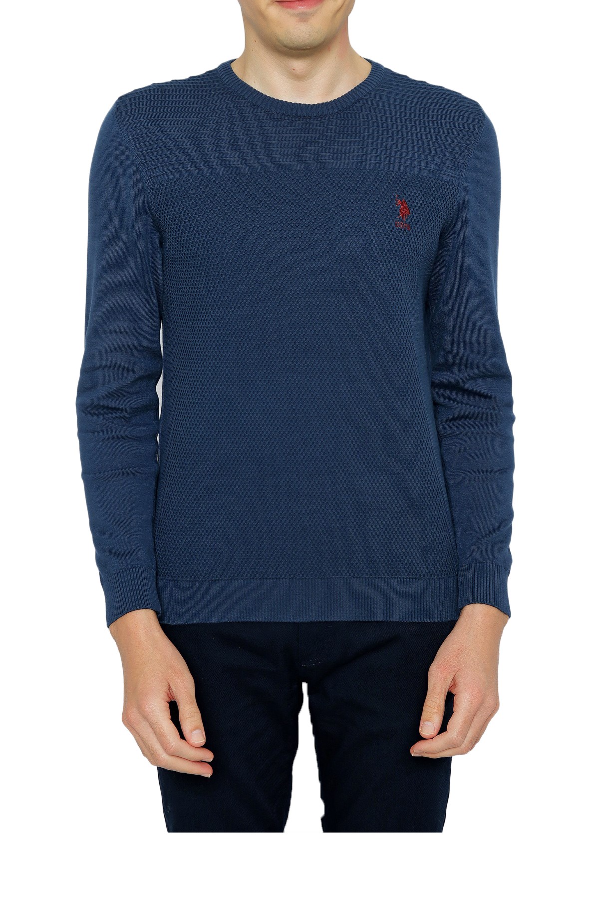 U.S. Polo Assn. Erkek Kazak 50252311-VR028 Mavi