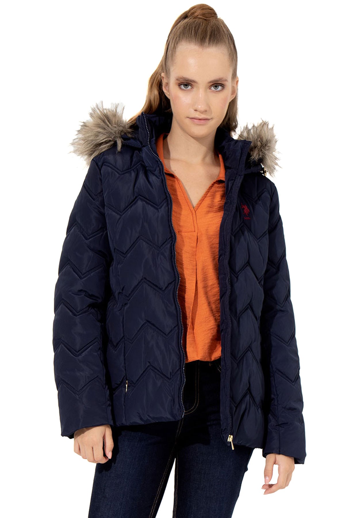 U.S. Polo Assn. Kadın Mont 50252503-VR033 Lacivert