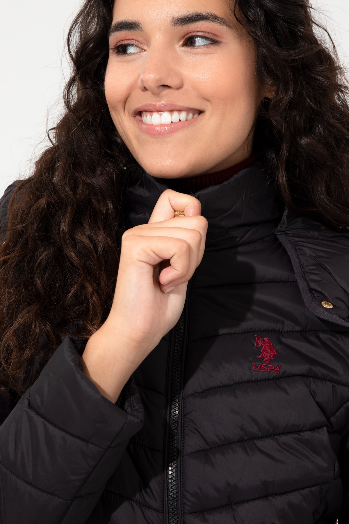 U.S. Polo Assn. Kadın Mont 50252551-VR046 Siyah