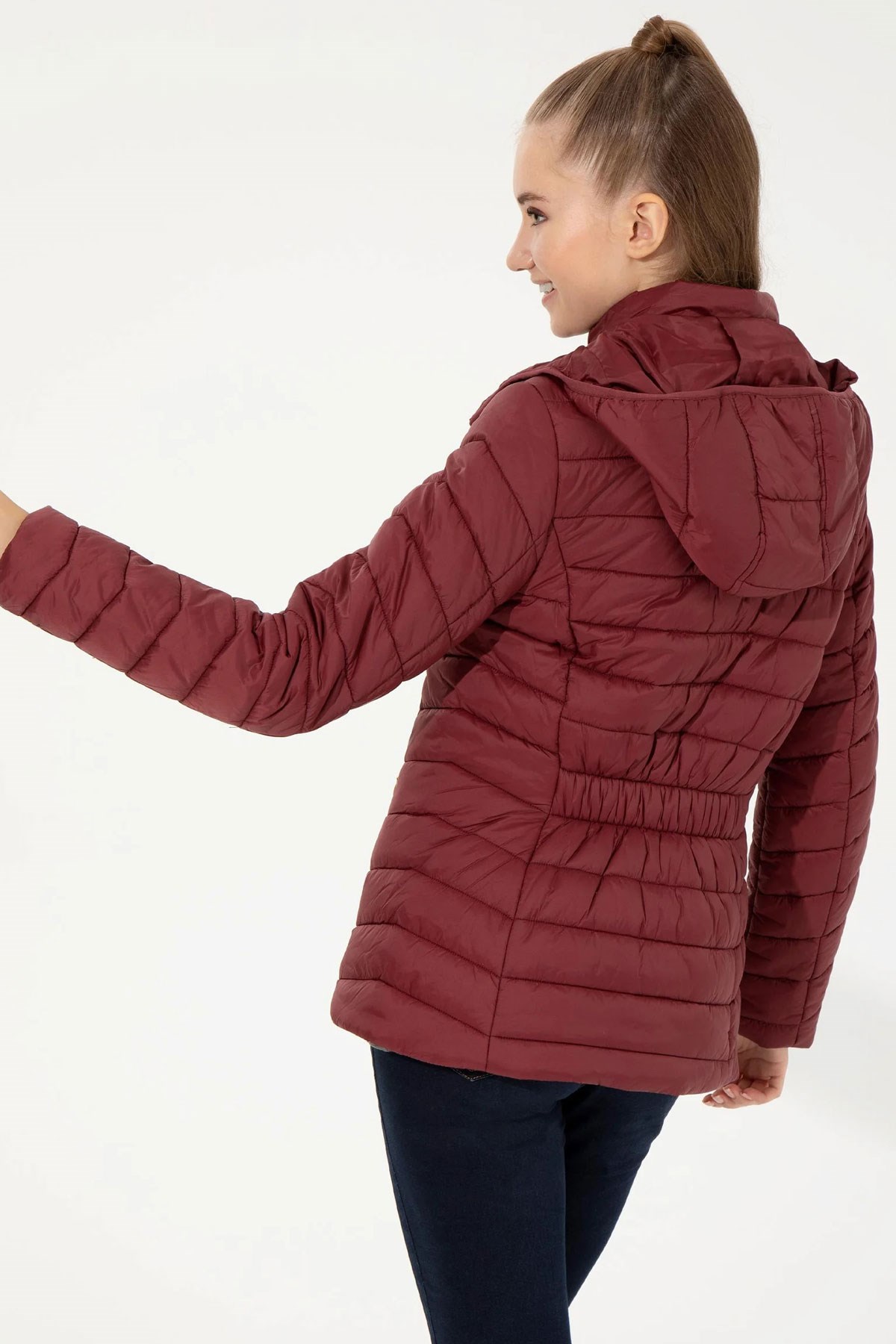 U.S. Polo Assn. Kadın Mont 50252551-VR223 Kırmızı