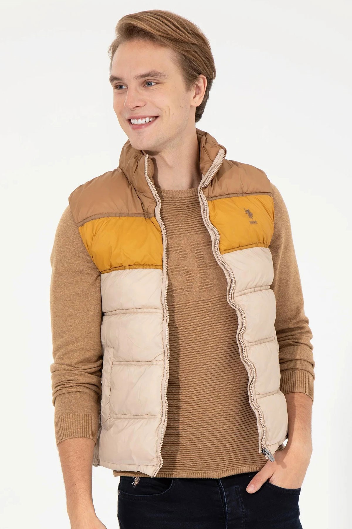 U.S. Polo Assn. Erkek Yelek 50252905-VR049 Gri