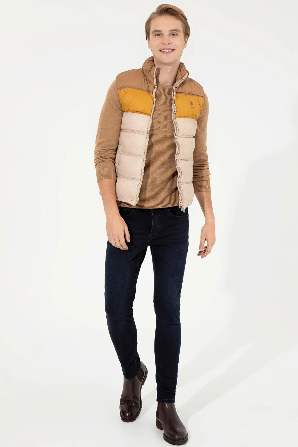U.S. Polo Assn. Erkek Yelek 50252905-VR049 Gri