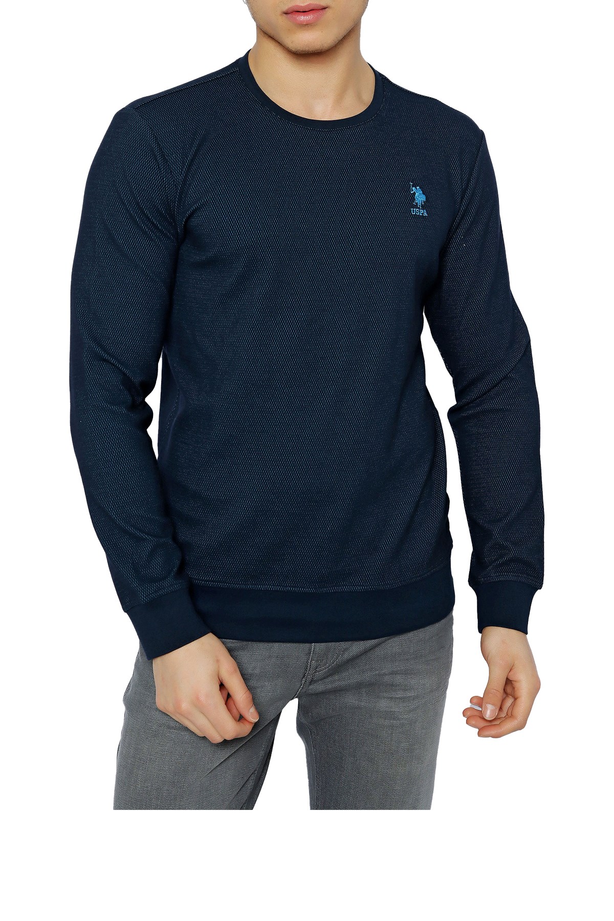 U.S. Polo Assn. Erkek Sweatshirt 50253110-VR033 Lacivert