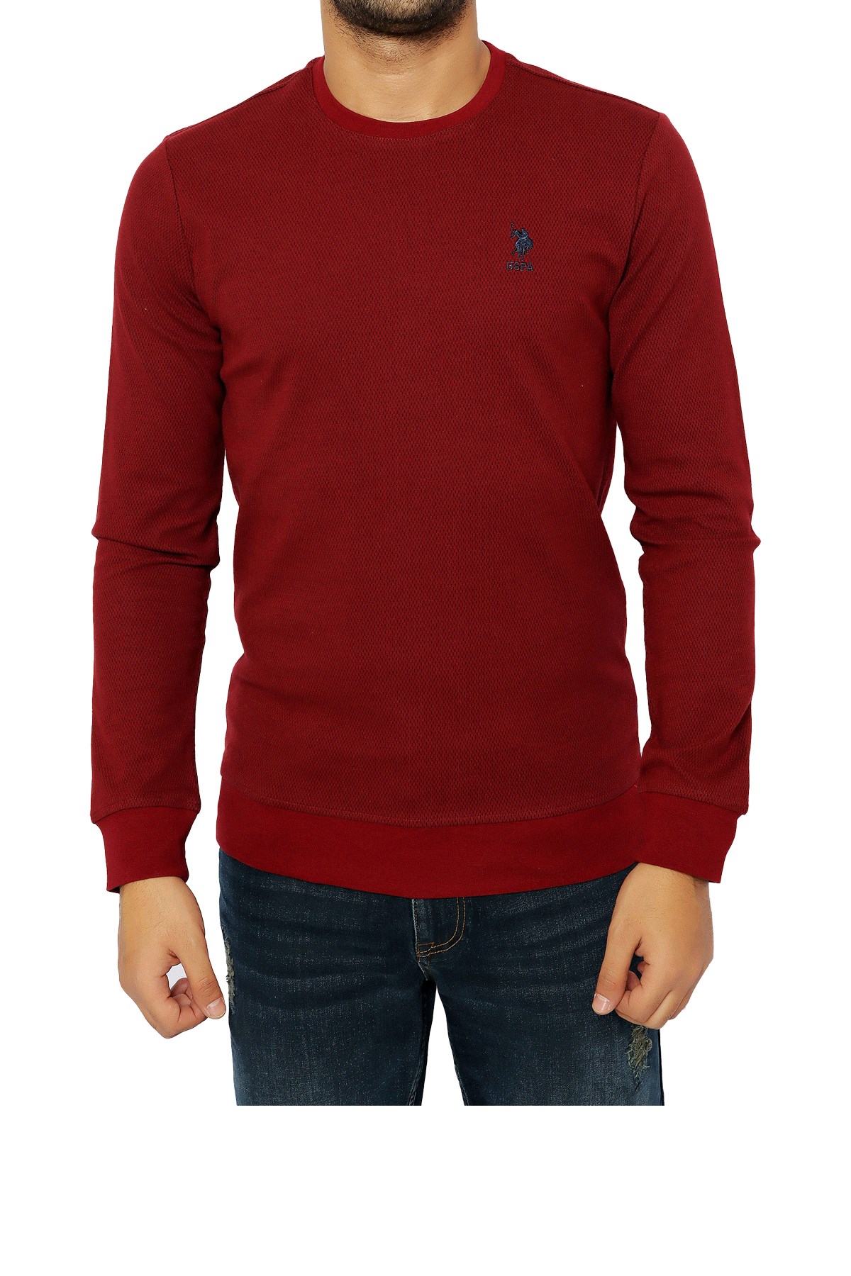 U.S. Polo Assn. Erkek Sweatshirt 50253110-VR223 Kırmızı