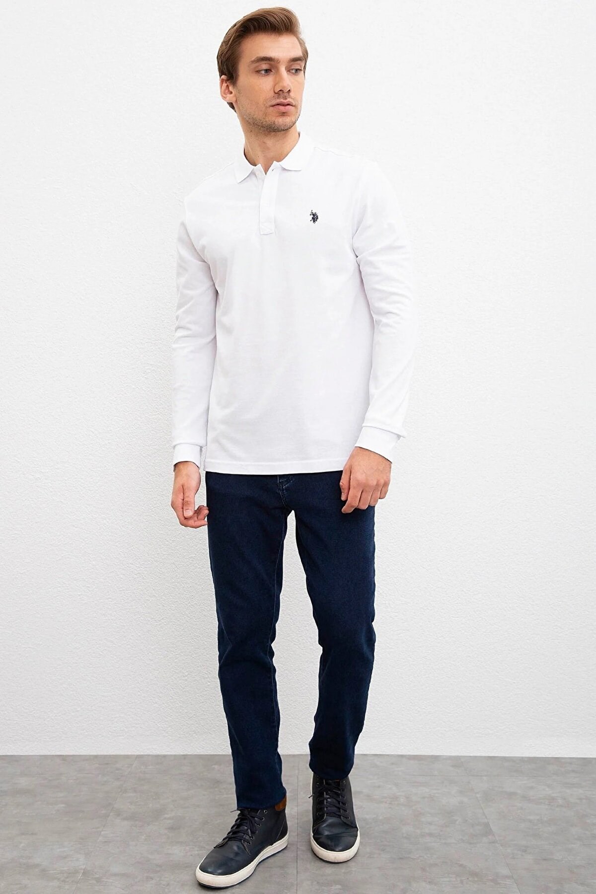 U.S. Polo Assn. Erkek Sweatshirt 50253121-VR013 Beyaz