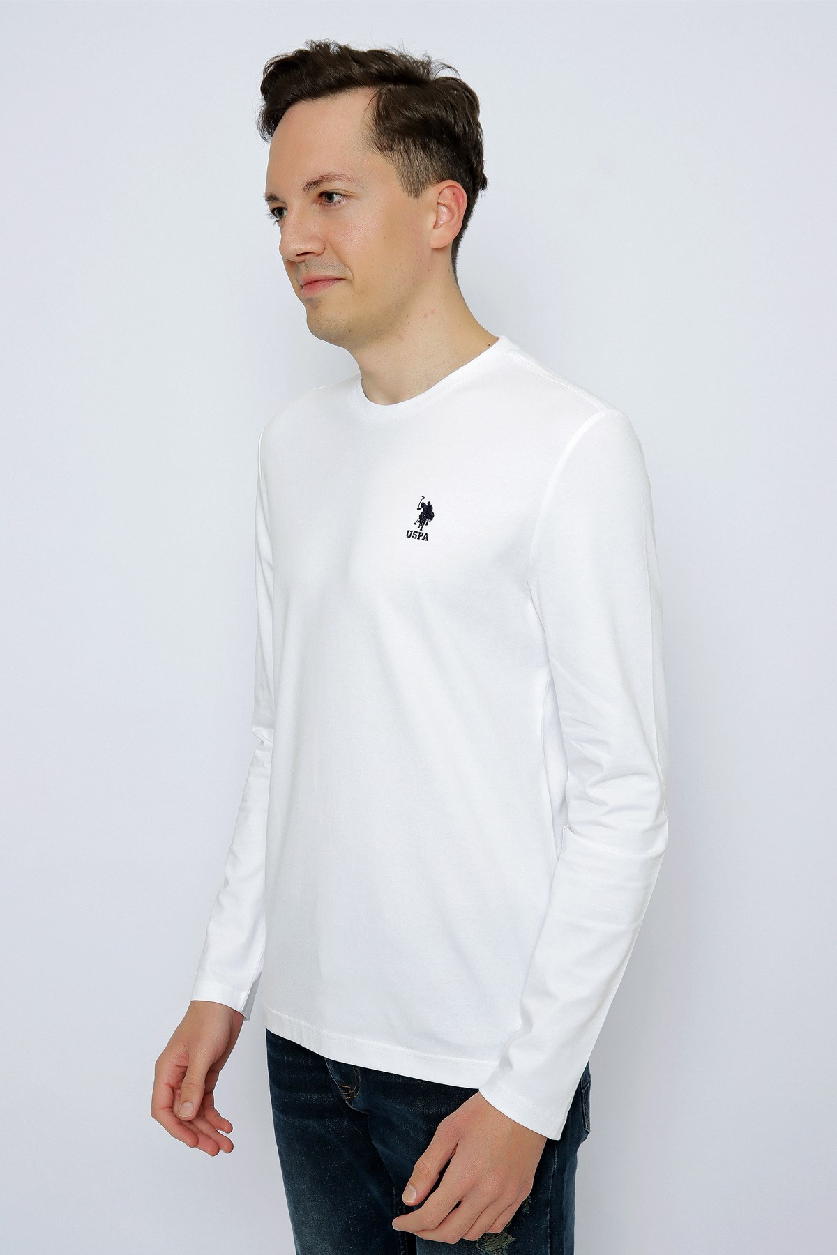 U.S. Polo Assn. Erkek Sweatshirt 50253131-VR013 Beyaz