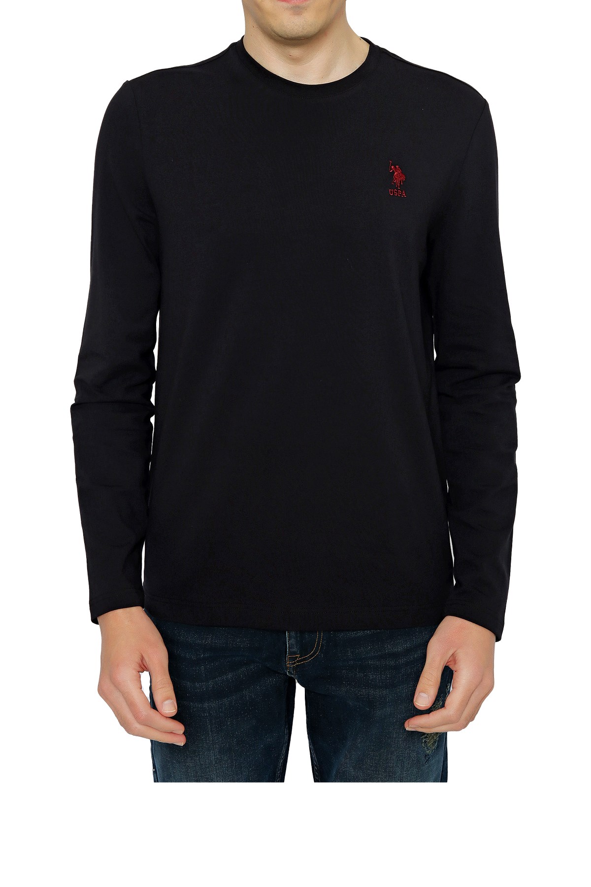 U.S. Polo Assn. Erkek Sweatshirt 50253131-VR046 Siyah