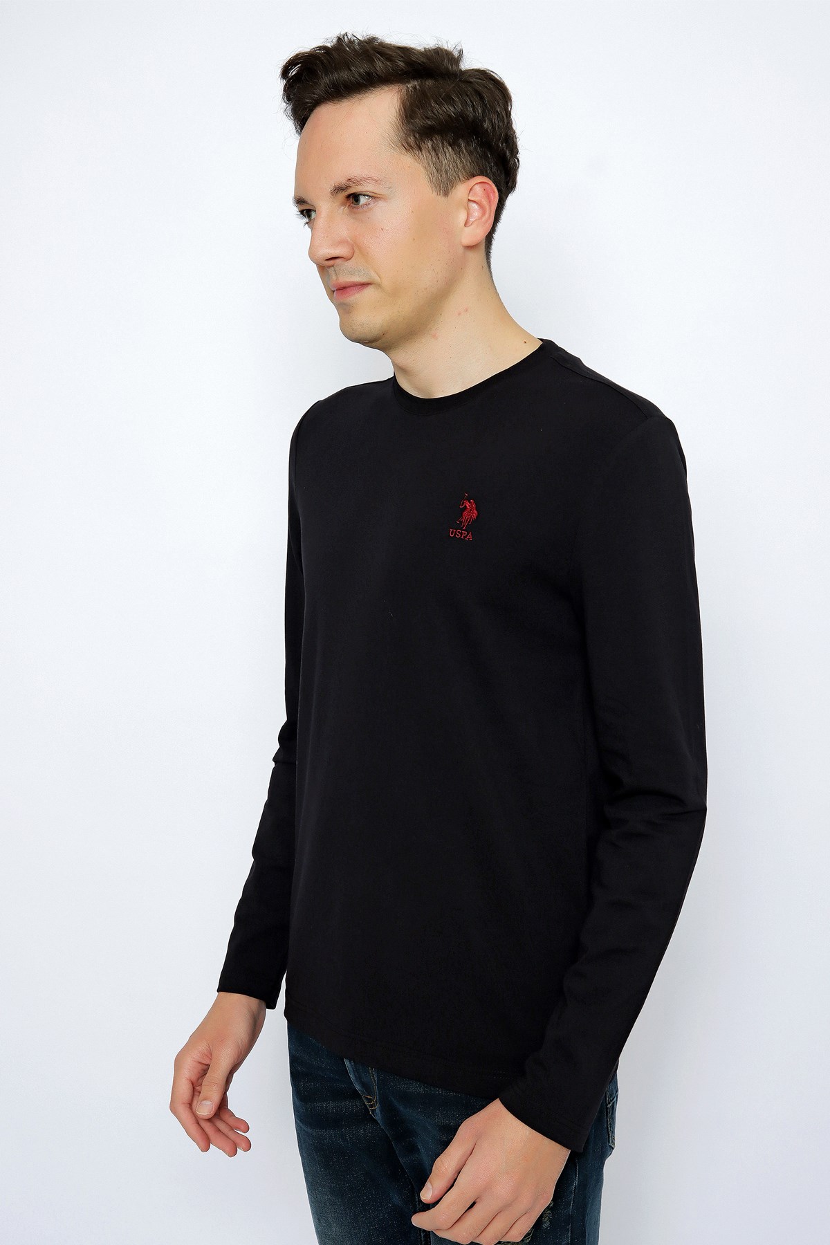 U.S. Polo Assn. Erkek Sweatshirt 50253131-VR046 Siyah