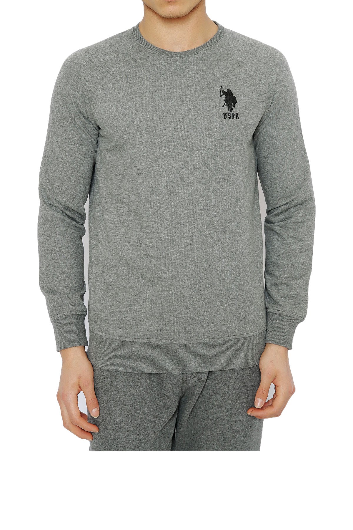 U.S. Polo Assn. Erkek Sweatshirt 50253181-VR081 Gri