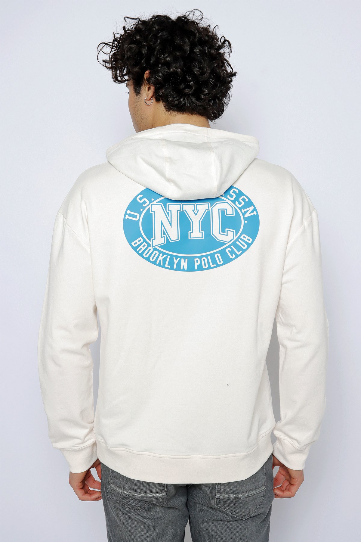 U.S. Polo Assn. Erkek Sweatshirt 50253235-VR019 Beyaz