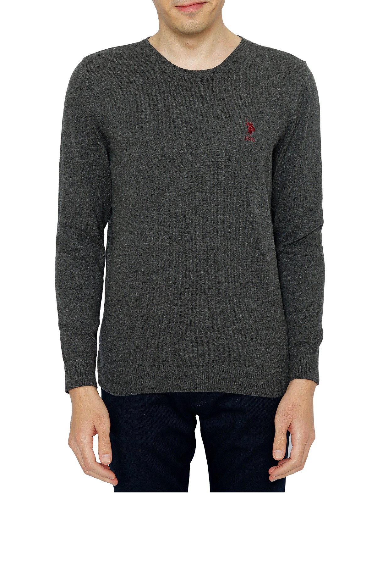 U.S. Polo Assn. Erkek Kazak 50253443-VR081 Gri