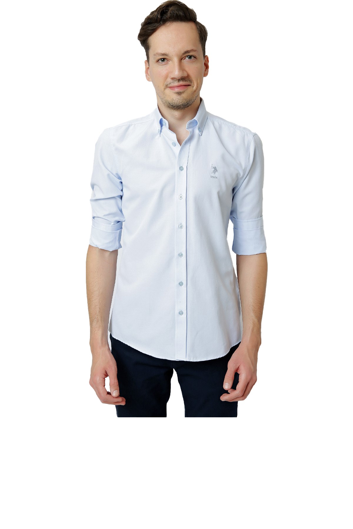U.S. Polo Assn. Erkek Gömlek 50253873-VR003 Mavi