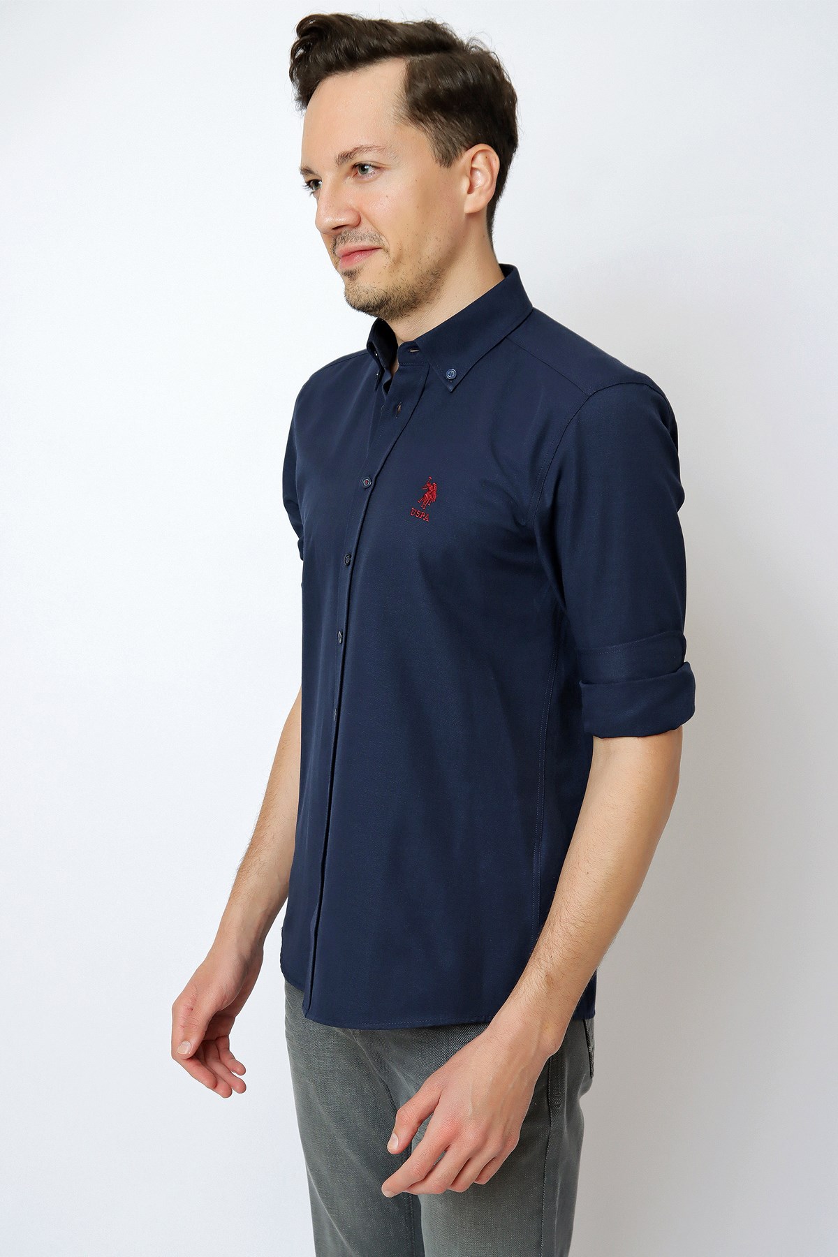 U.S. Polo Assn. Erkek Gömlek 50253873-VR033 Lacivert