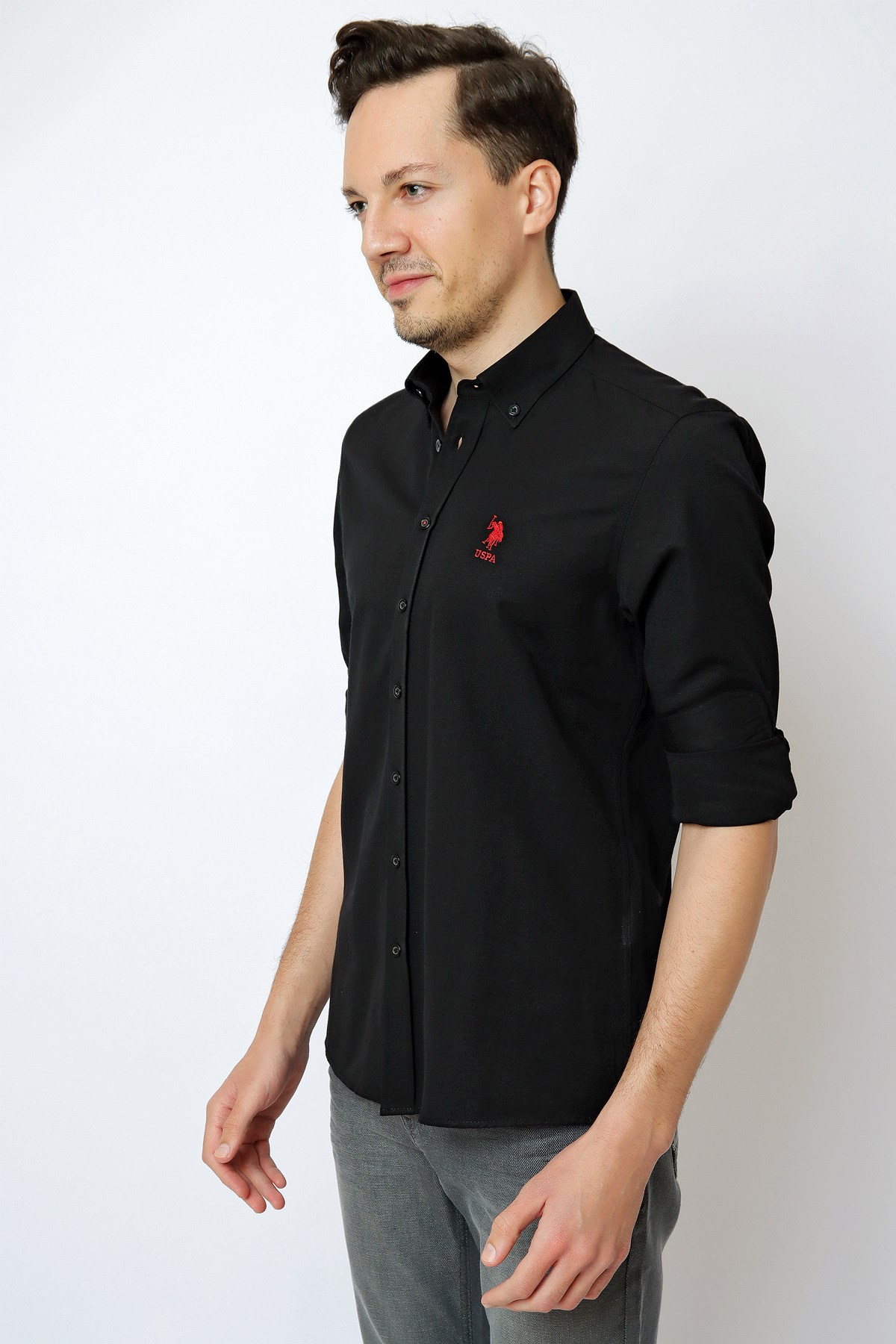 U.S. Polo Assn. Erkek Gömlek 50253873-VR046 Siyah