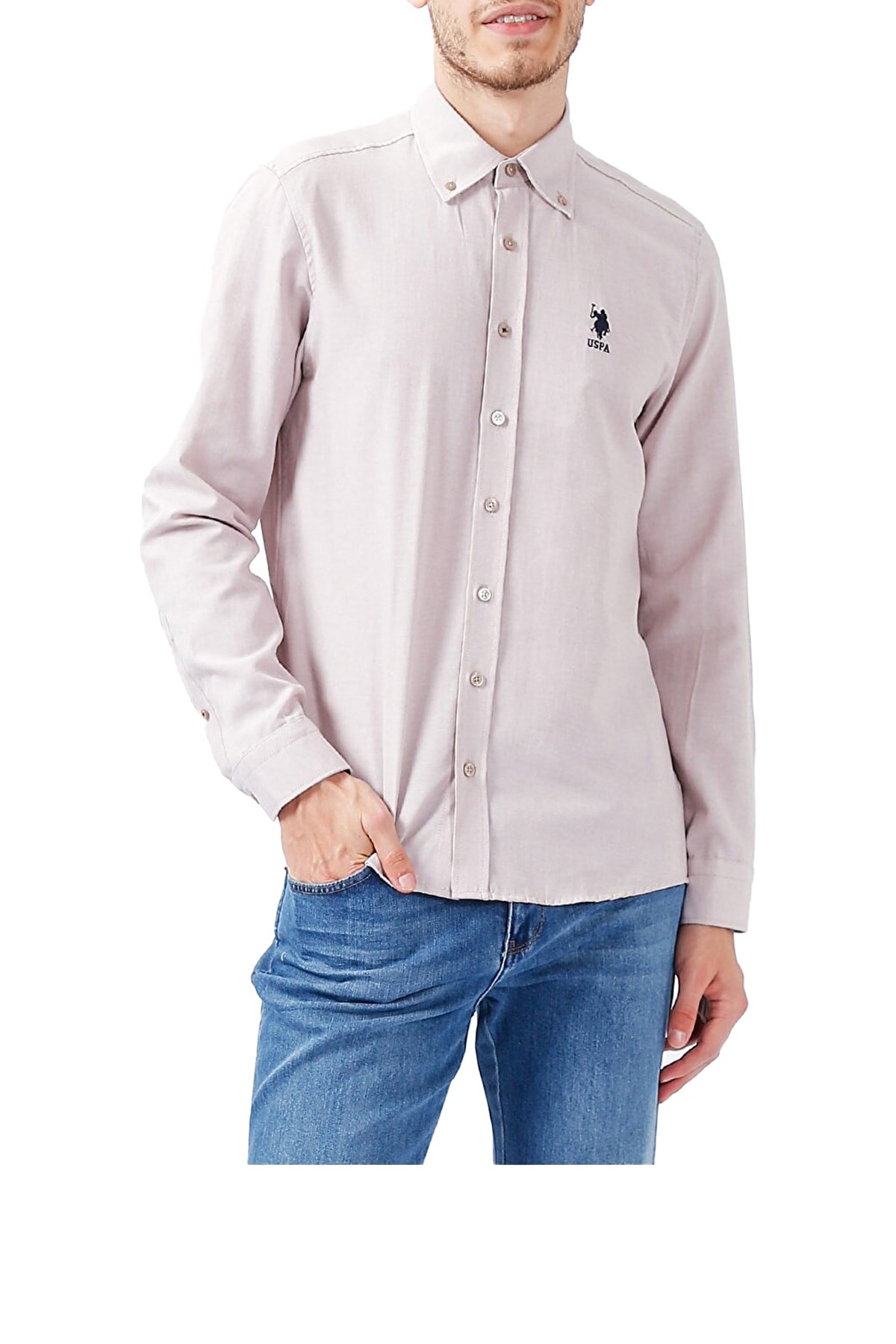 U.S. Polo Assn. Erkek Gömlek 50253873-VR052 Kahverengi