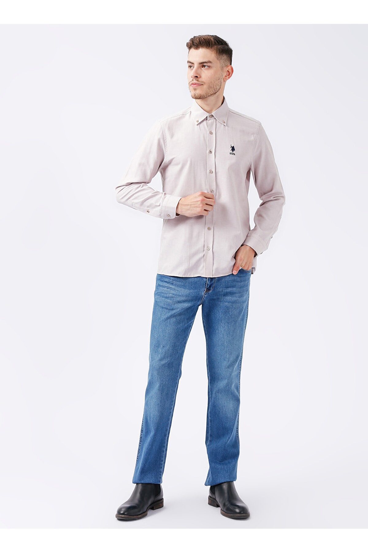 U.S. Polo Assn. Erkek Gömlek 50253873-VR052 Kahverengi