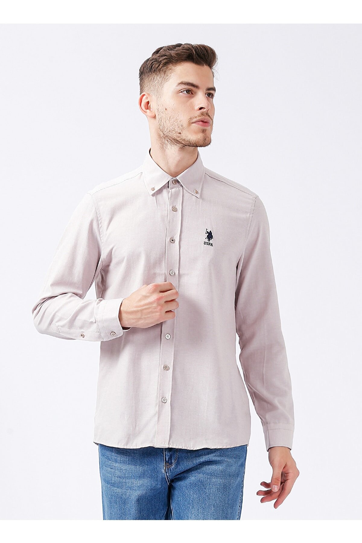U.S. Polo Assn. Erkek Gömlek 50253873-VR052 Kahverengi