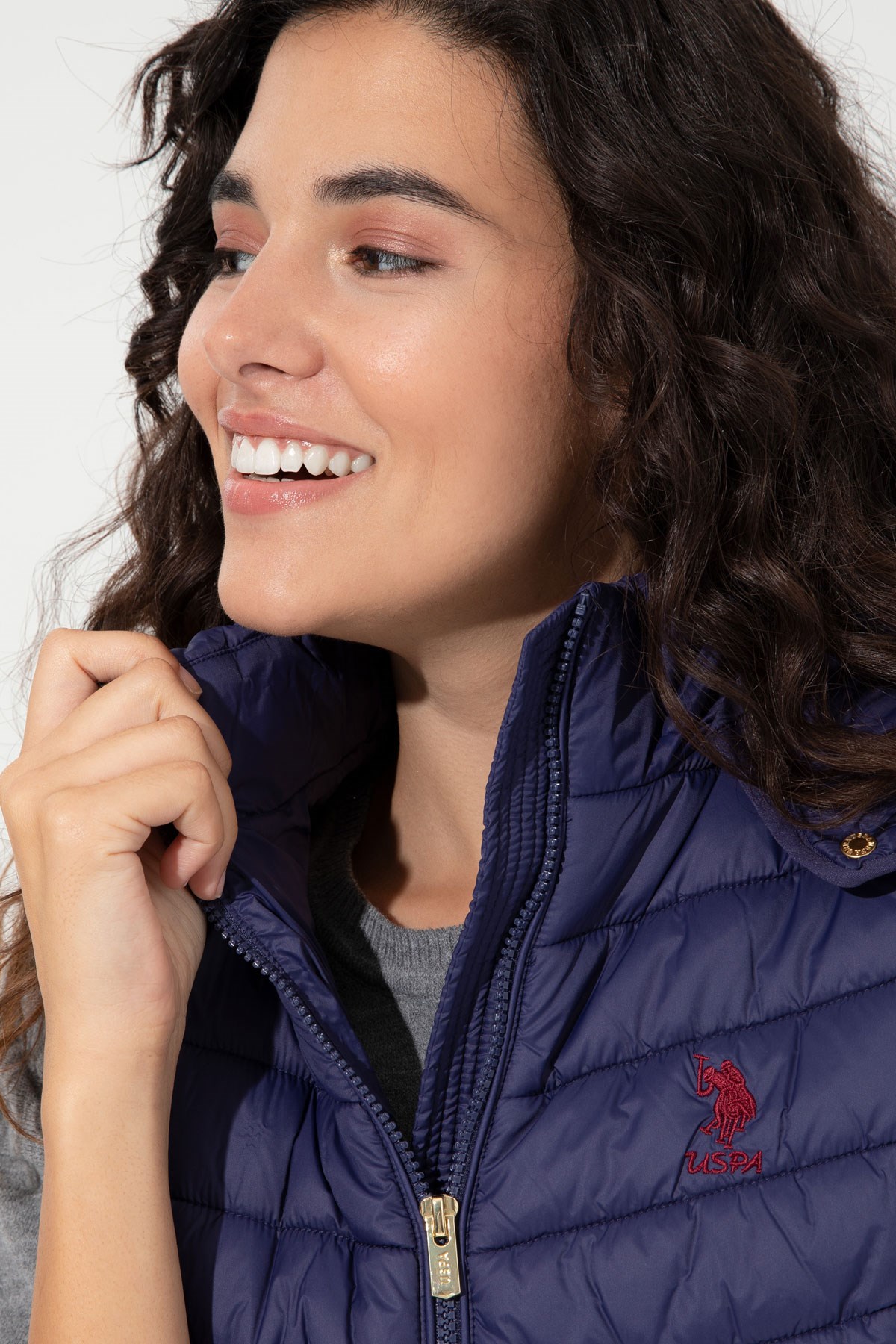 U.S. Polo Assn. Kadın Yelek 50254415-VR033 Lacivert