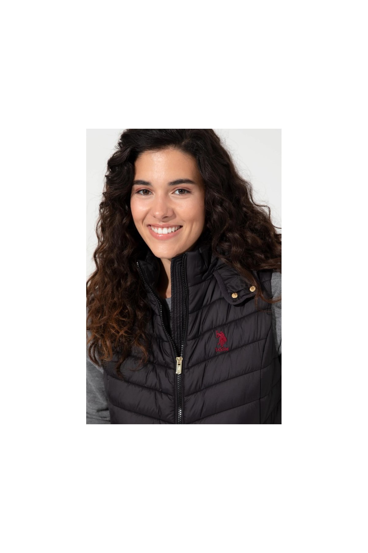 U.S. Polo Assn. Kadın Yelek 50254415-VR046 Siyah