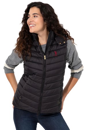 U.S. Polo Assn. Kadın Yelek 50254415-VR046 Siyah