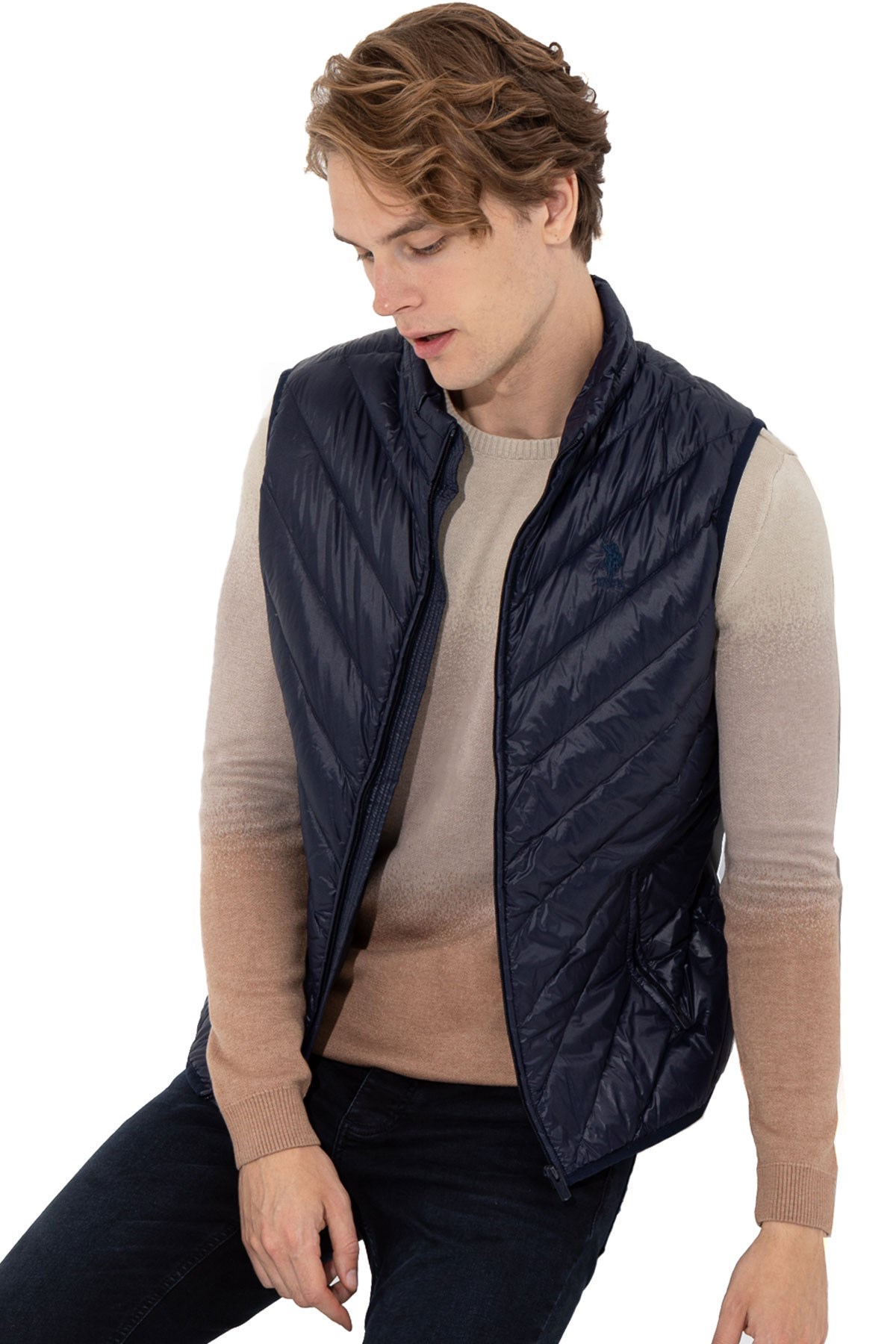 U.S. Polo Assn. Erkek Yelek 50254450-VR033 Lacivert