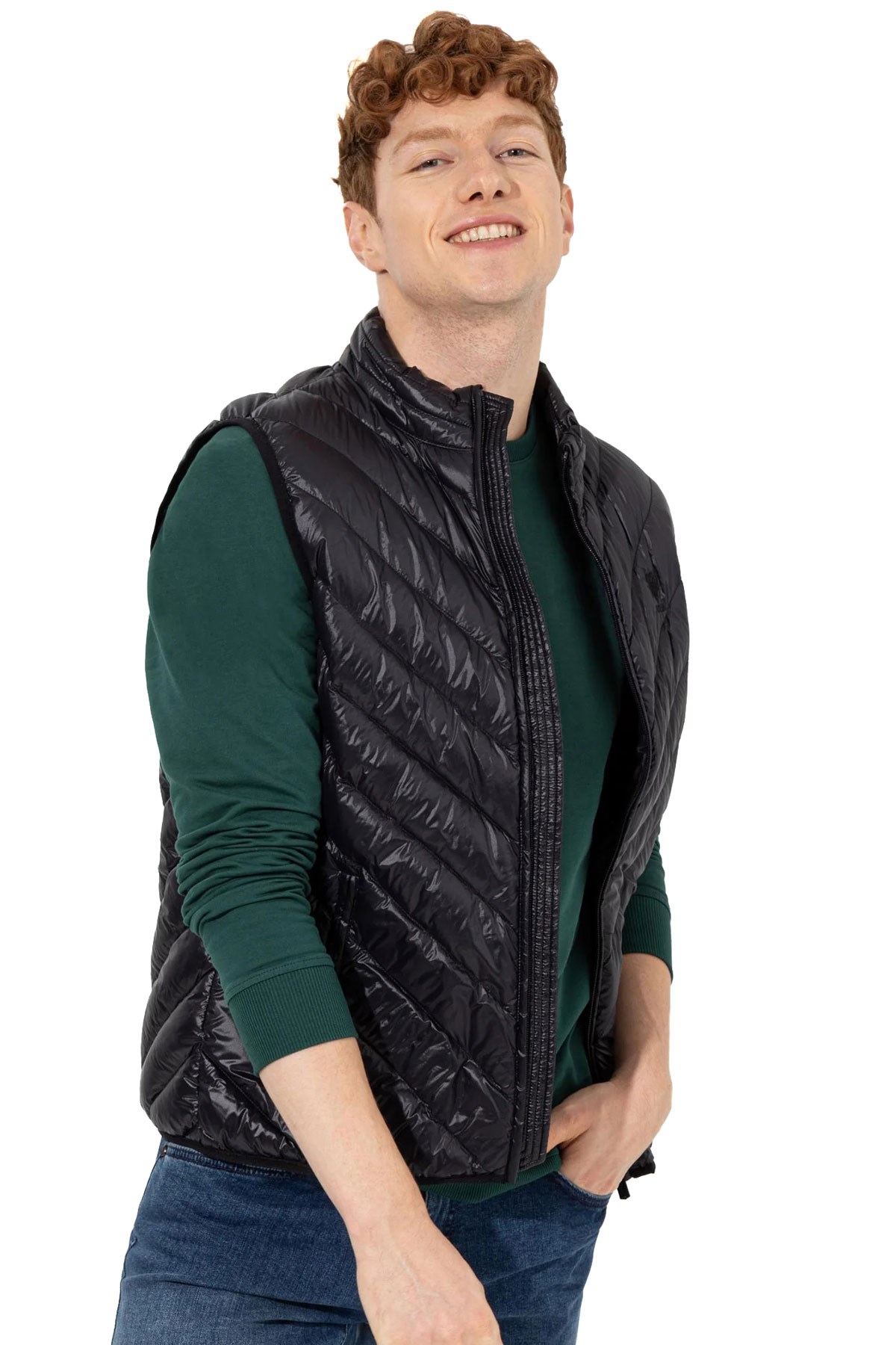 U.S. Polo Assn. Erkek Yelek 50254450-VR046 Siyah