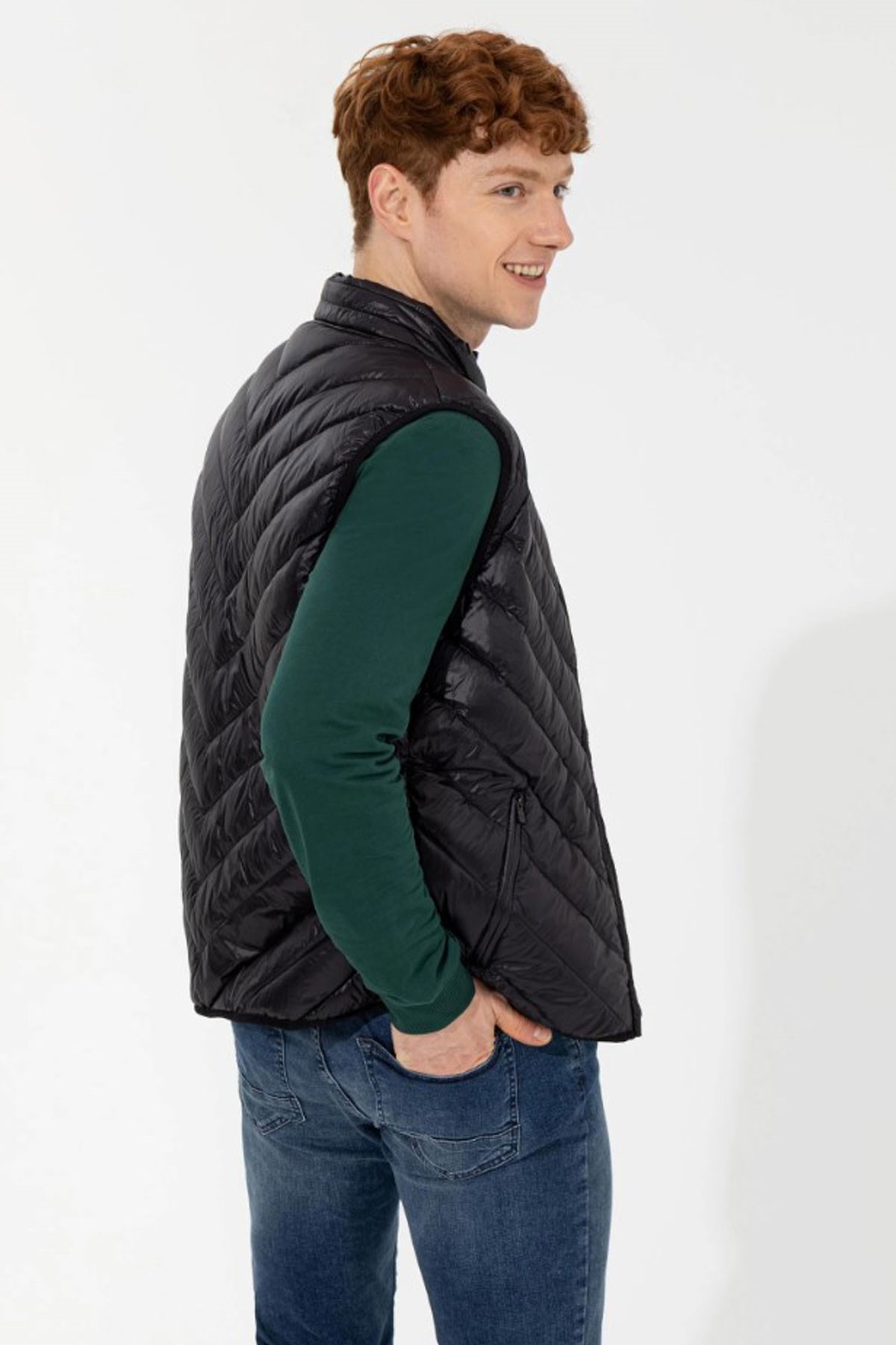 U.S. Polo Assn. Erkek Yelek 50254450-VR046 Siyah
