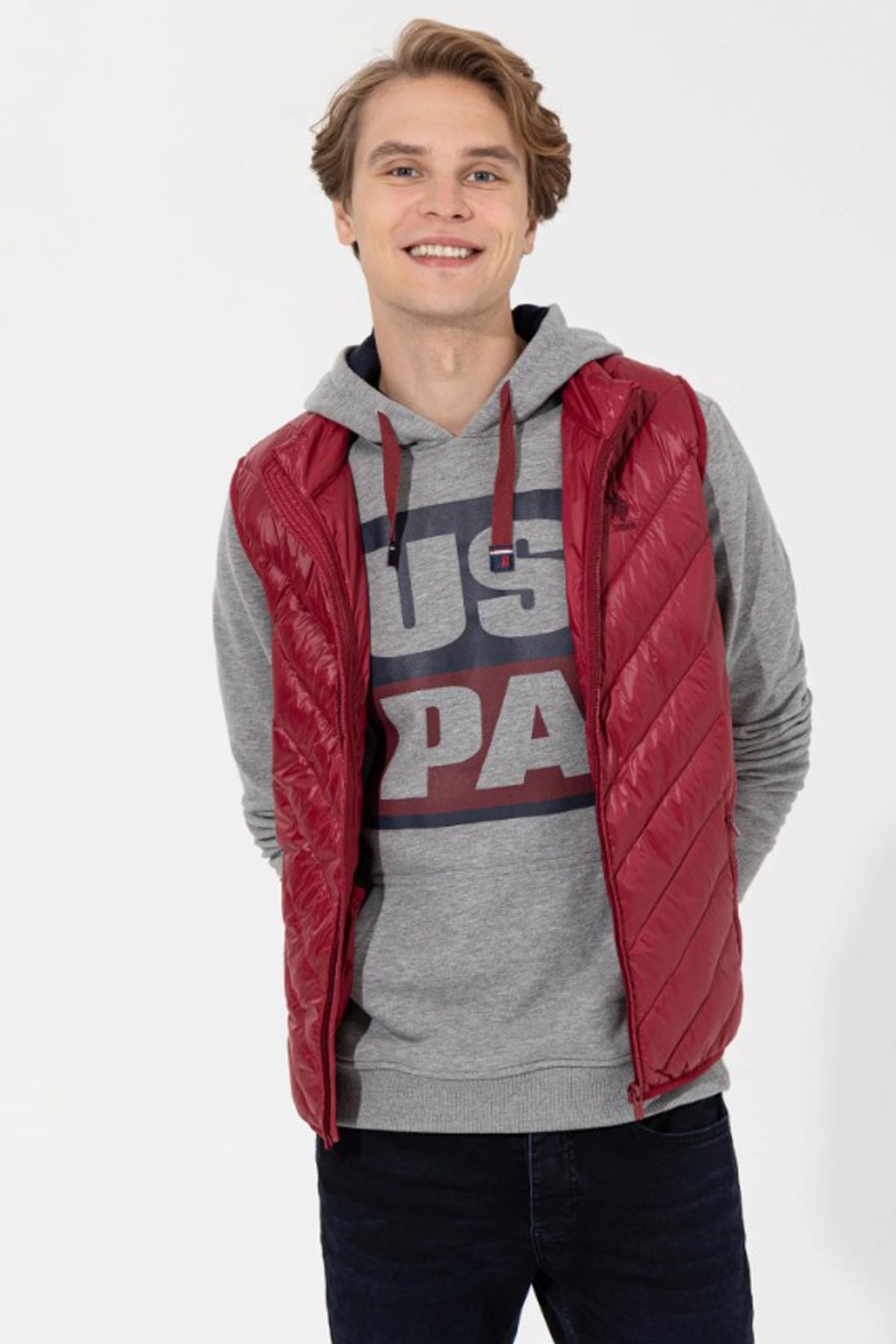 U.S. Polo Assn. Erkek Yelek 50254450-VR223 Kırmızı
