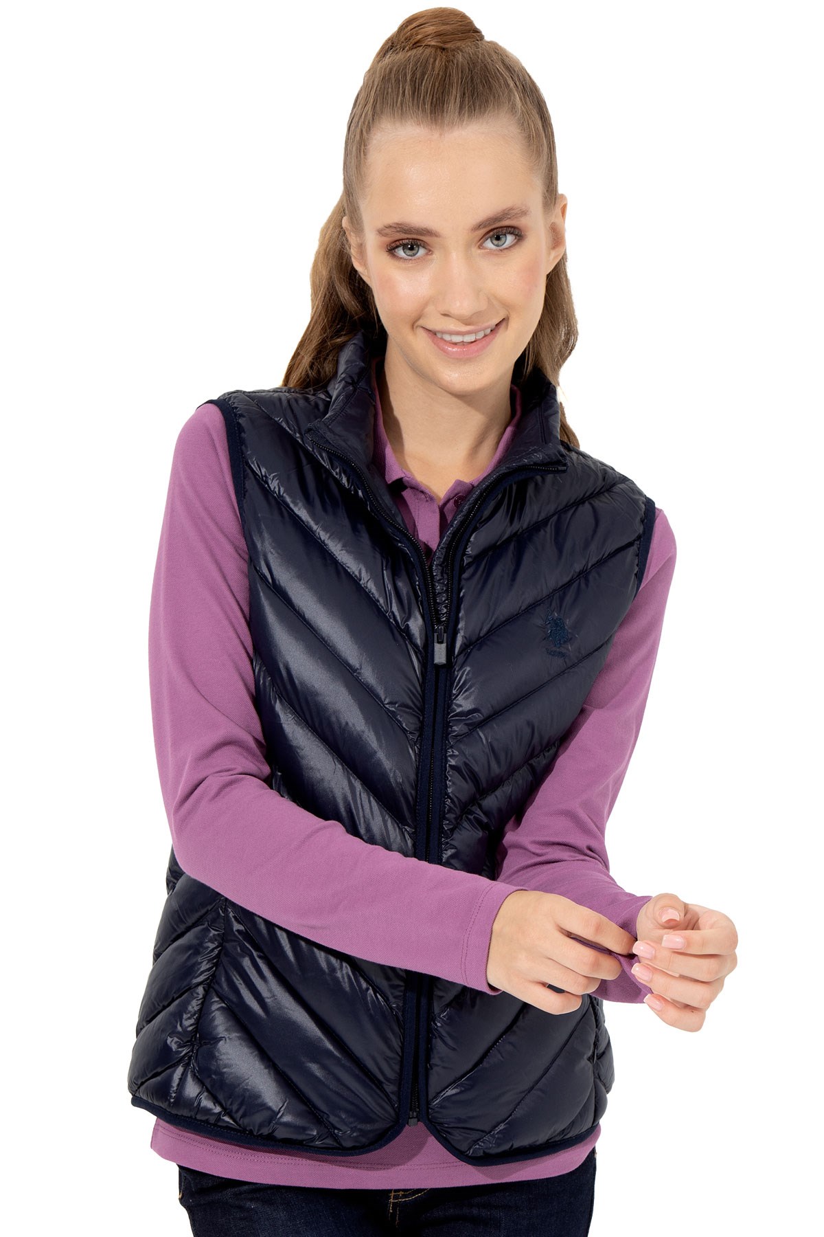 U.S. Polo Assn. Kadın Yelek 50254455-VR033 Lacivert