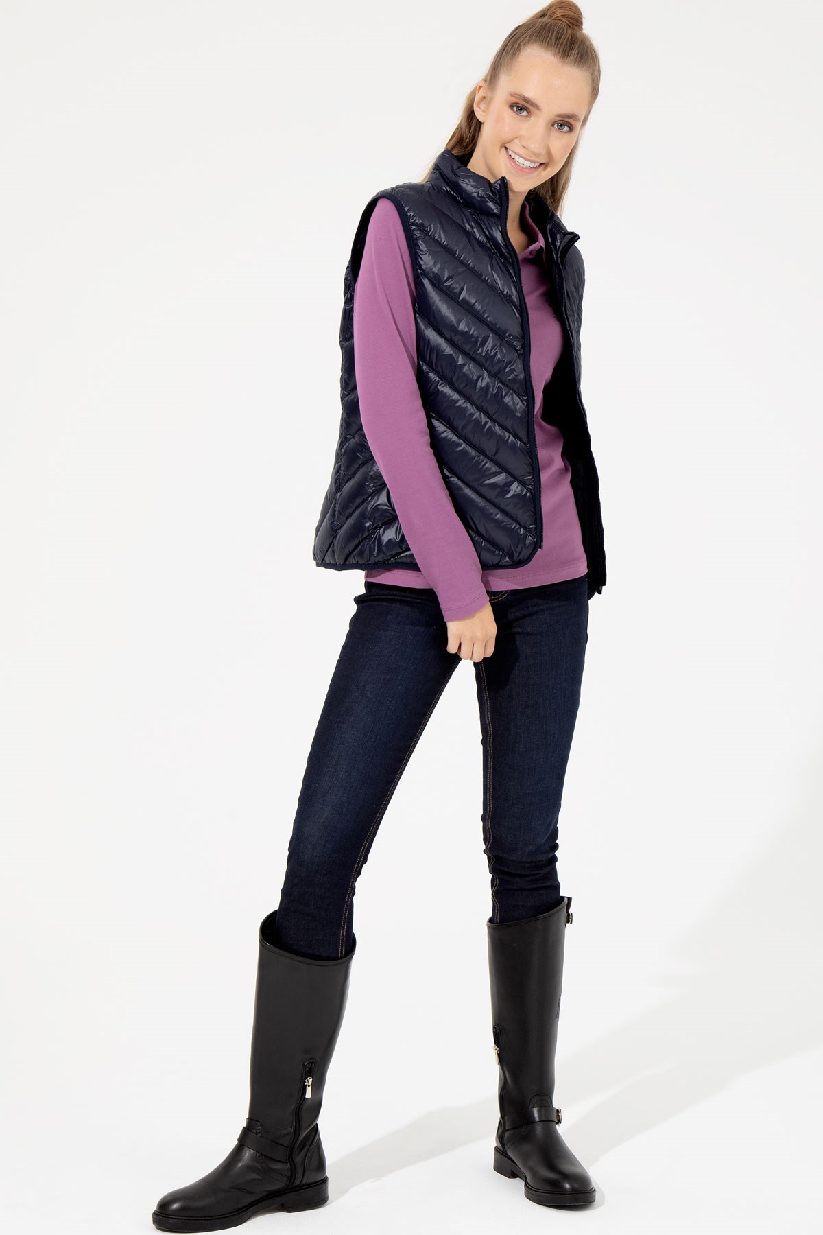U.S. Polo Assn. Kadın Yelek 50254455-VR033 Lacivert