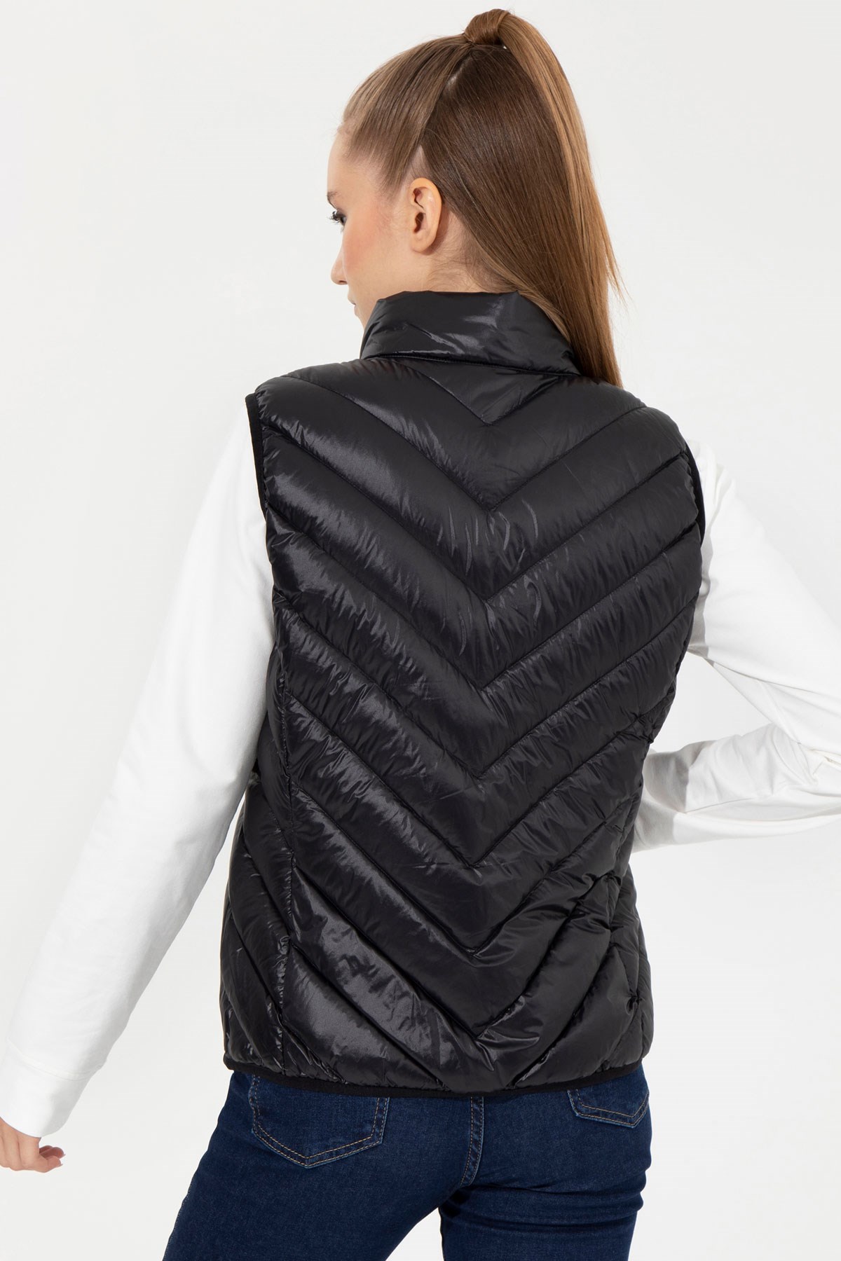 U.S. Polo Assn. Kadın Yelek 50254455-VR046 Siyah