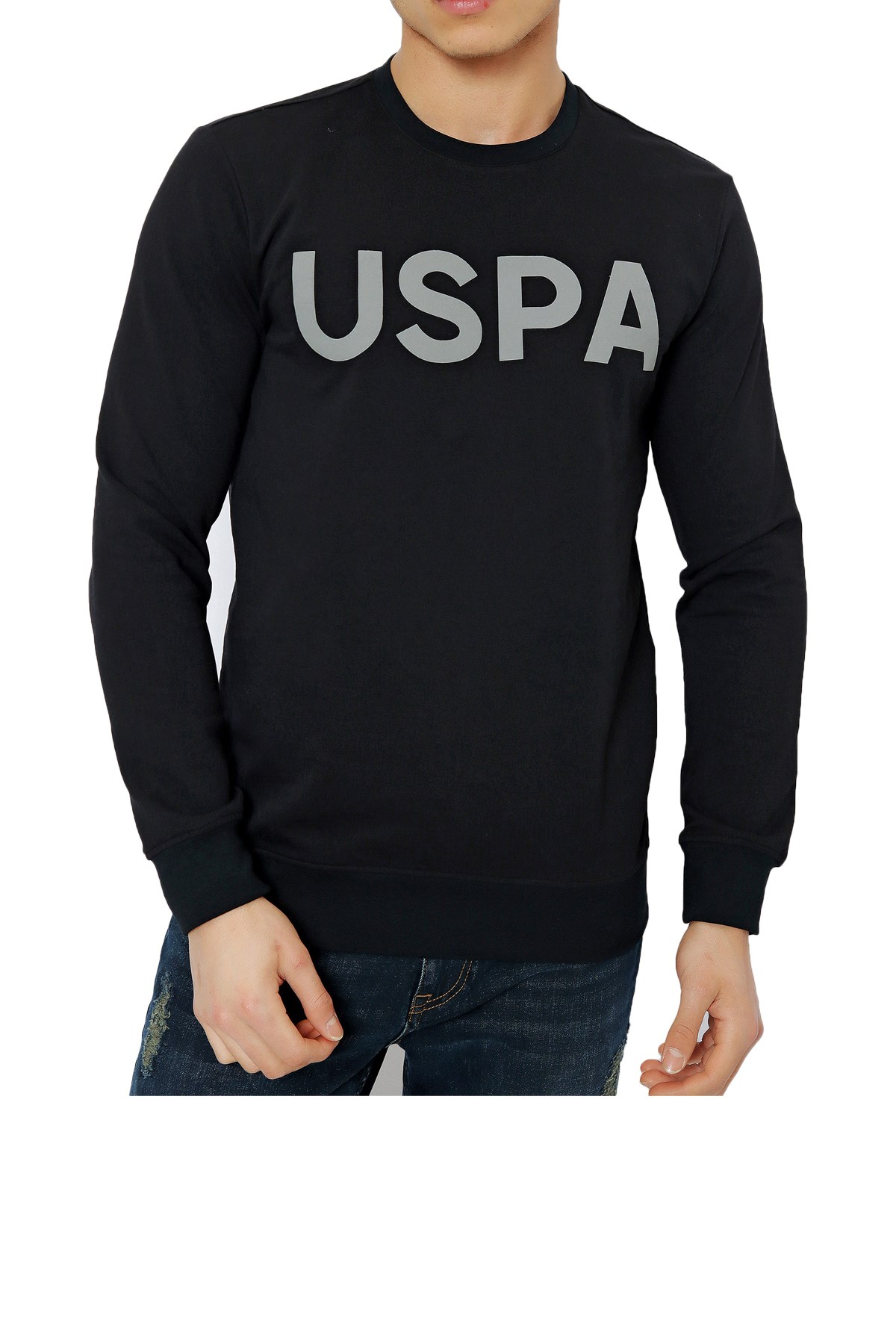 U.S. Polo Assn. Erkek Sweatshirt 50254504-VR046 Siyah