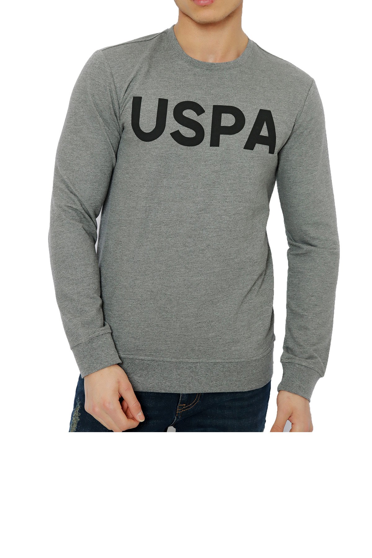U.S. Polo Assn. Erkek Sweatshirt 50254504-VR081 Gri