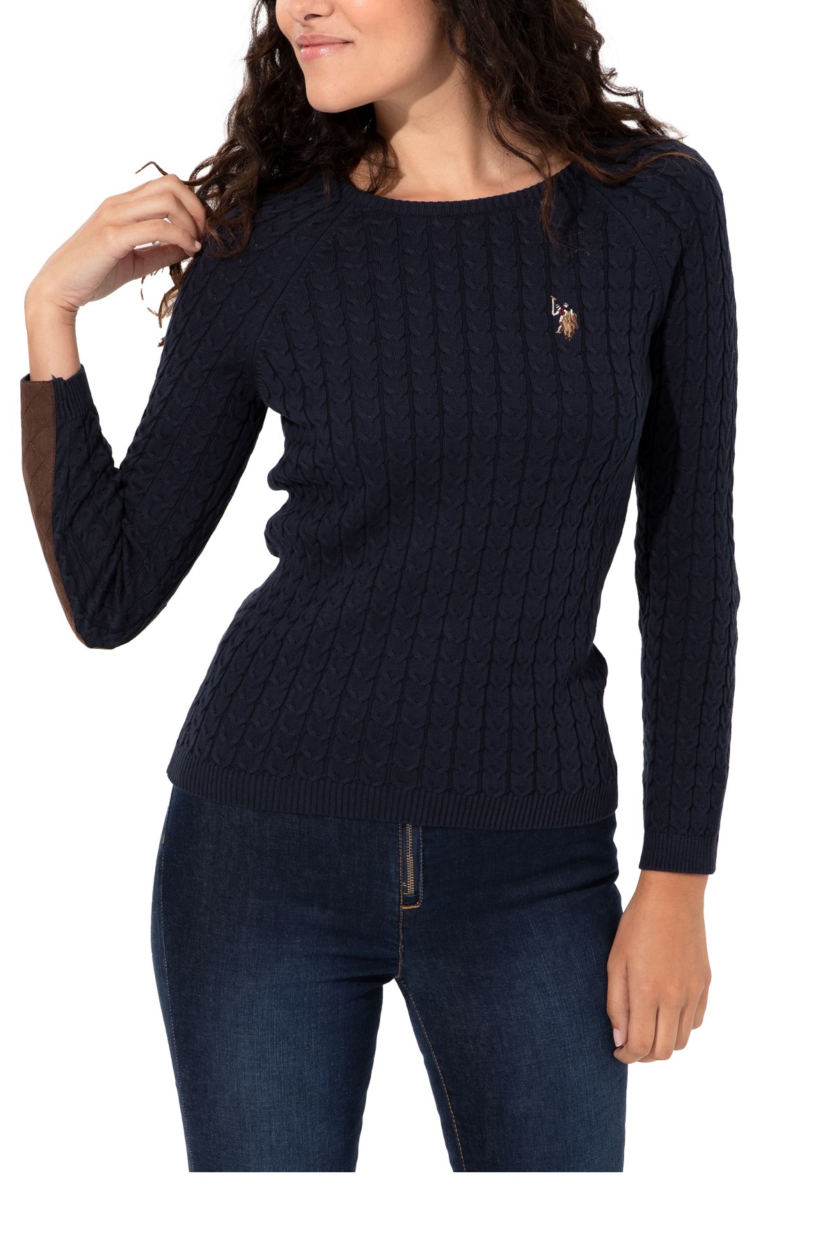U.S. Polo Assn. Kadın Triko Kazak 50255659-VR033 Lacivert